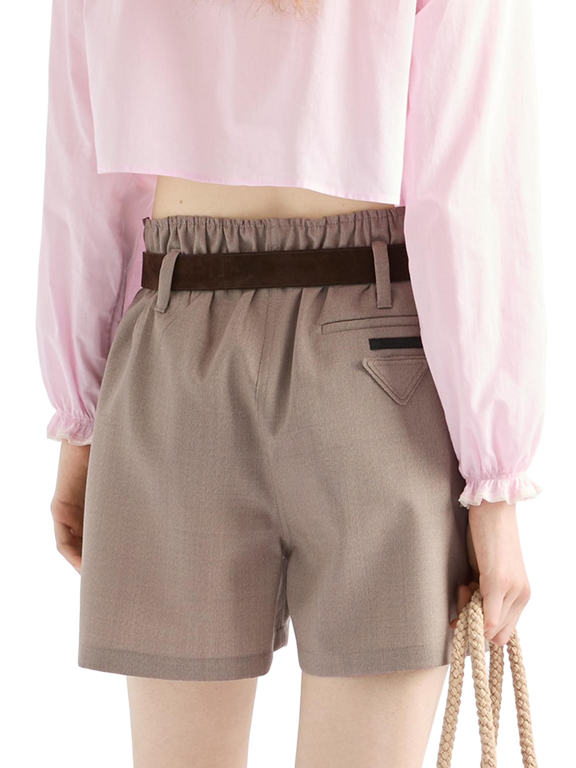 Prada Mouliné Wool Shorts | Saks Fifth Avenue