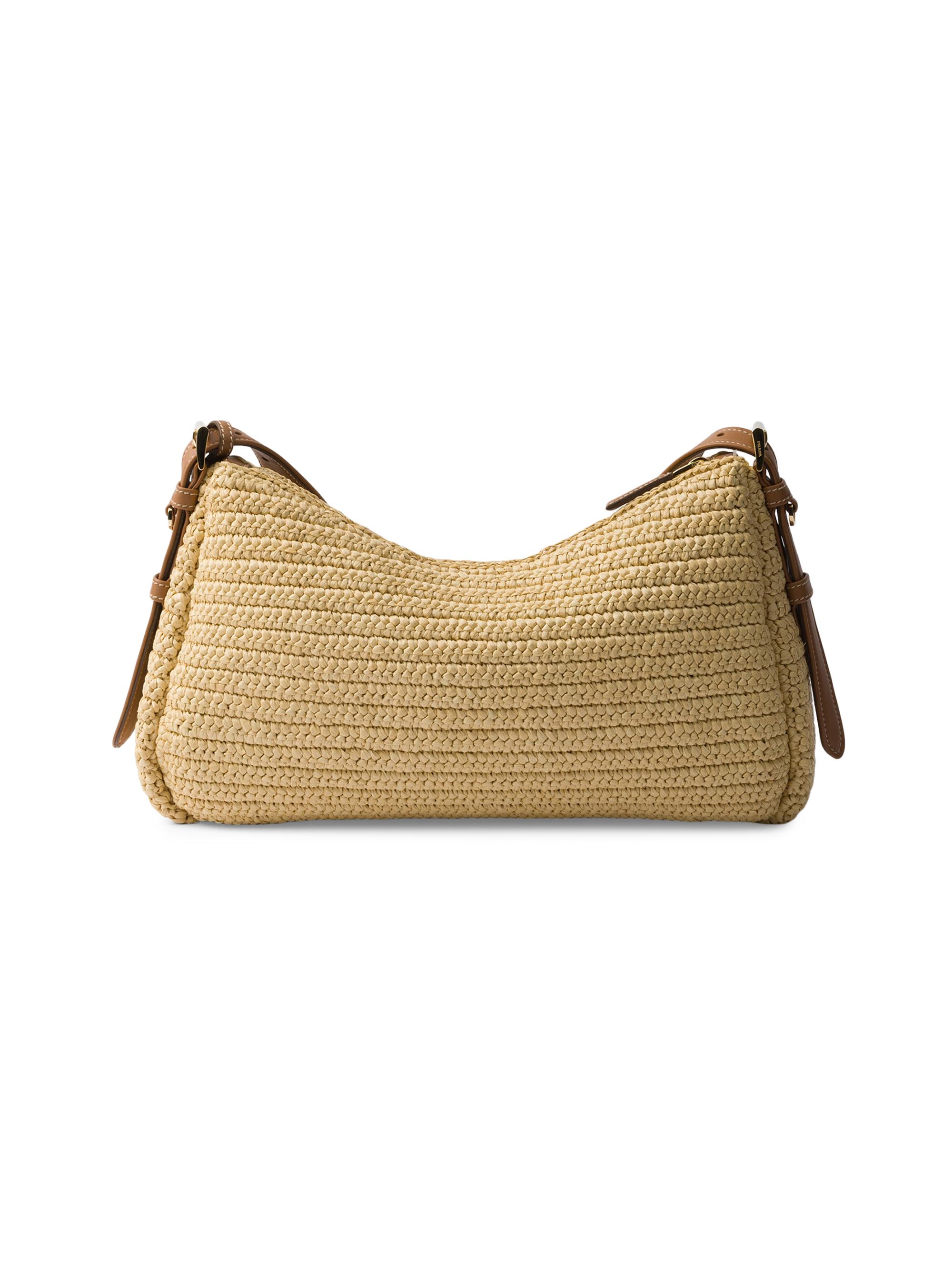 Prada Aimee Large Crochet and Leather Shoulder Bag | Saks Fifth Avenue