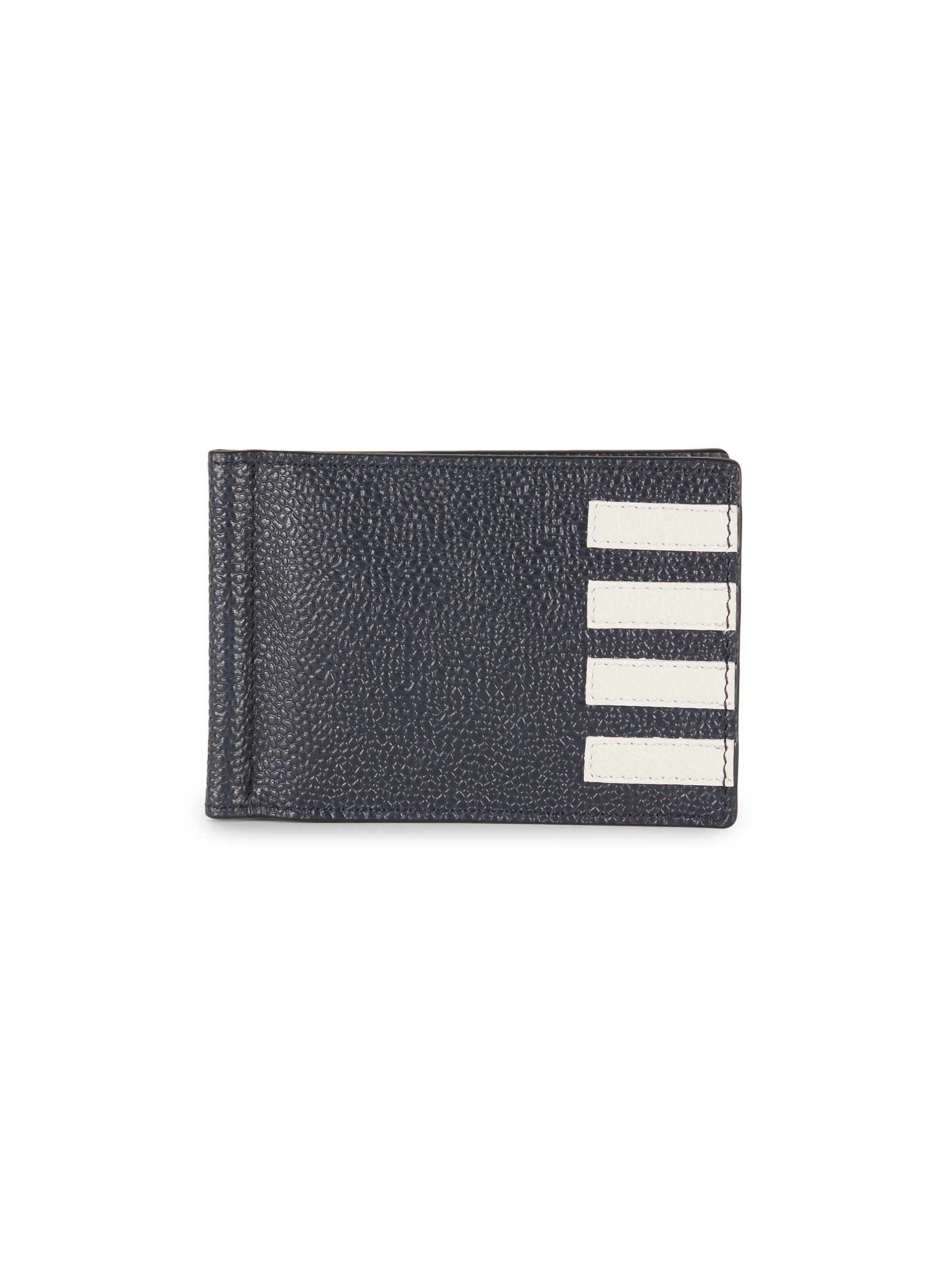 Thom Browne Men's 4 Bar Money Clip Wallet - Navy