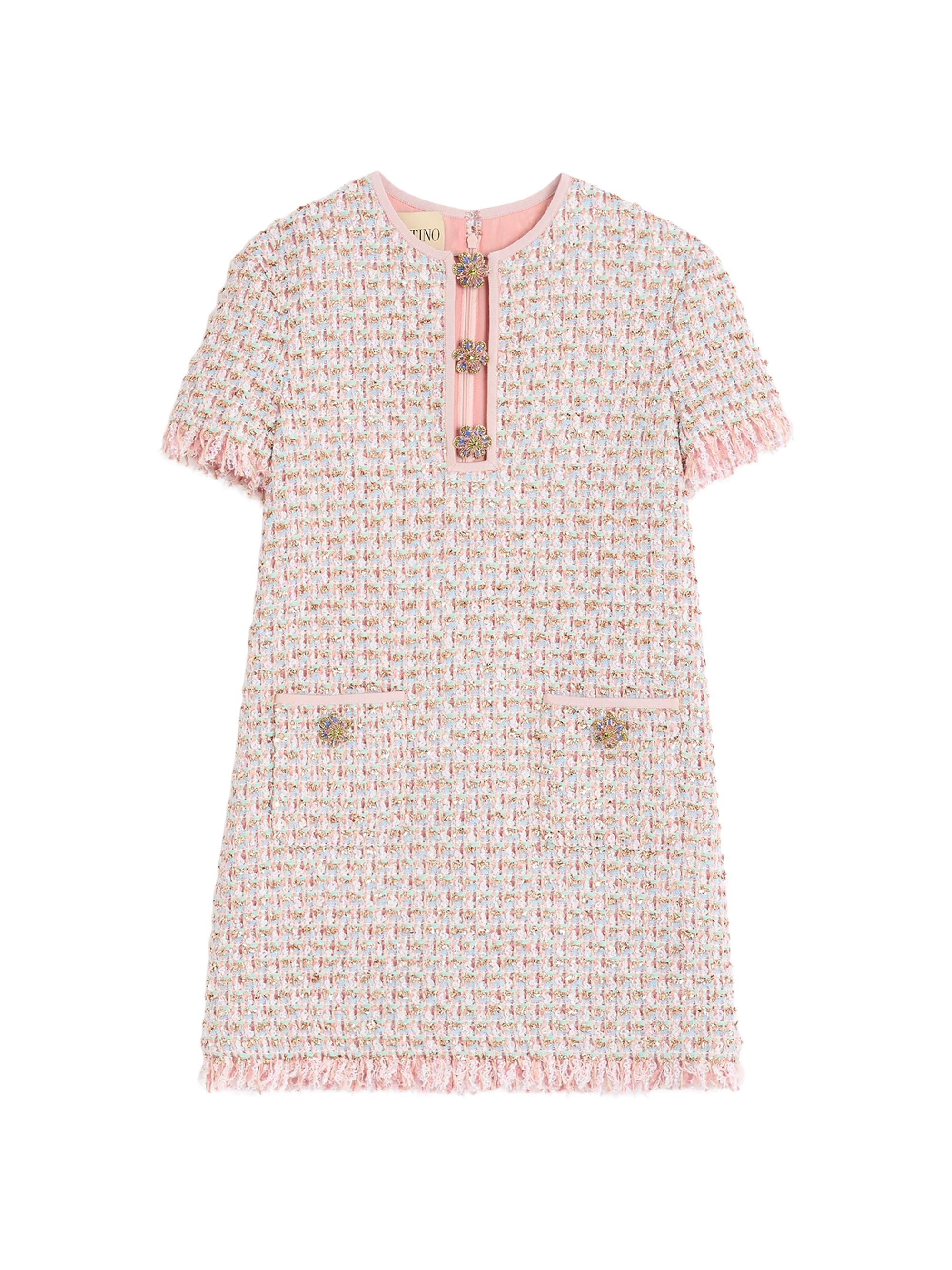 Valentino Garavani Women's Embroidered Ribbon Tweed Short Dress