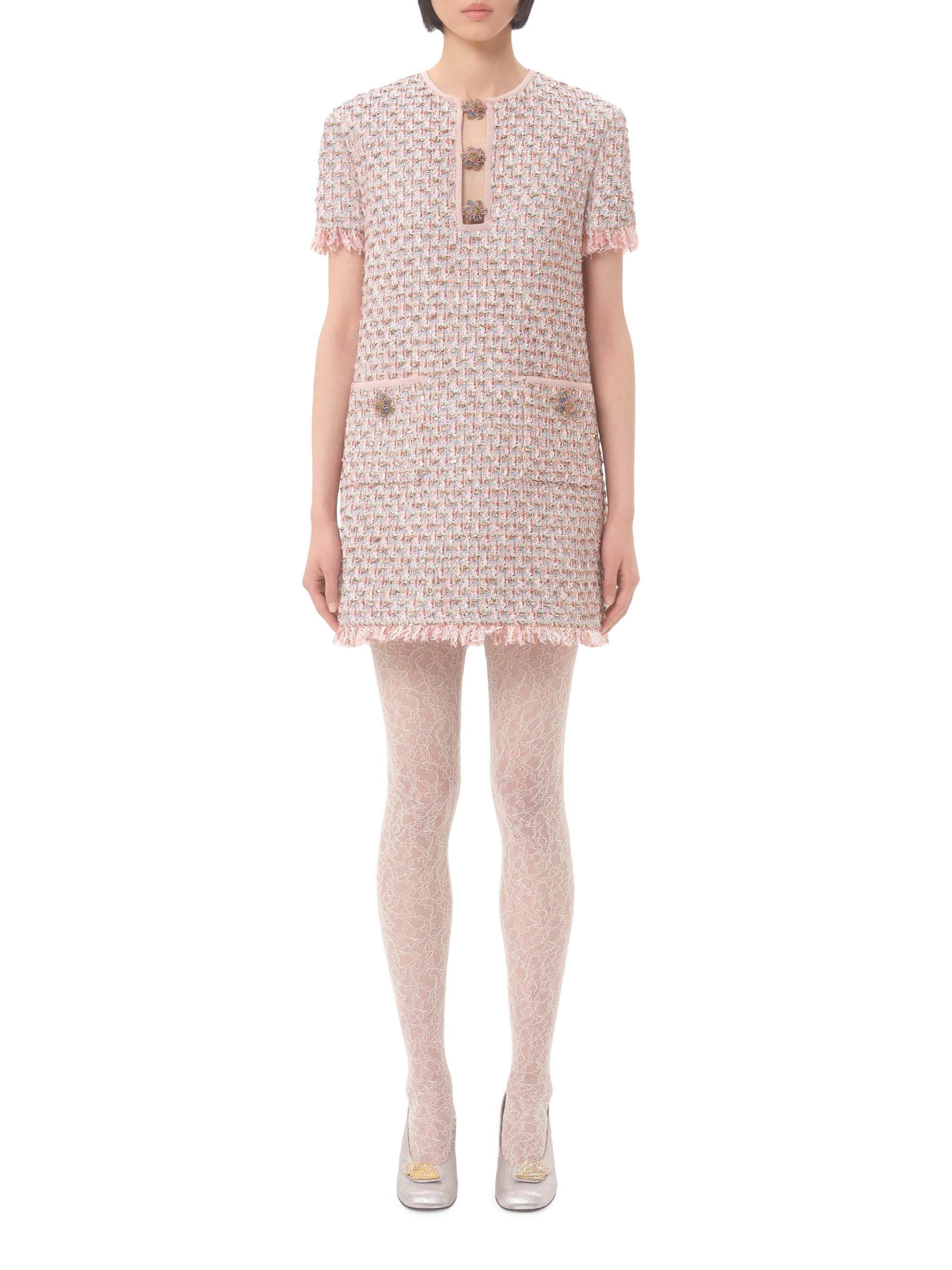 Valentino Garavani Embroidered Ribbon Tweed Short Dress | Saks