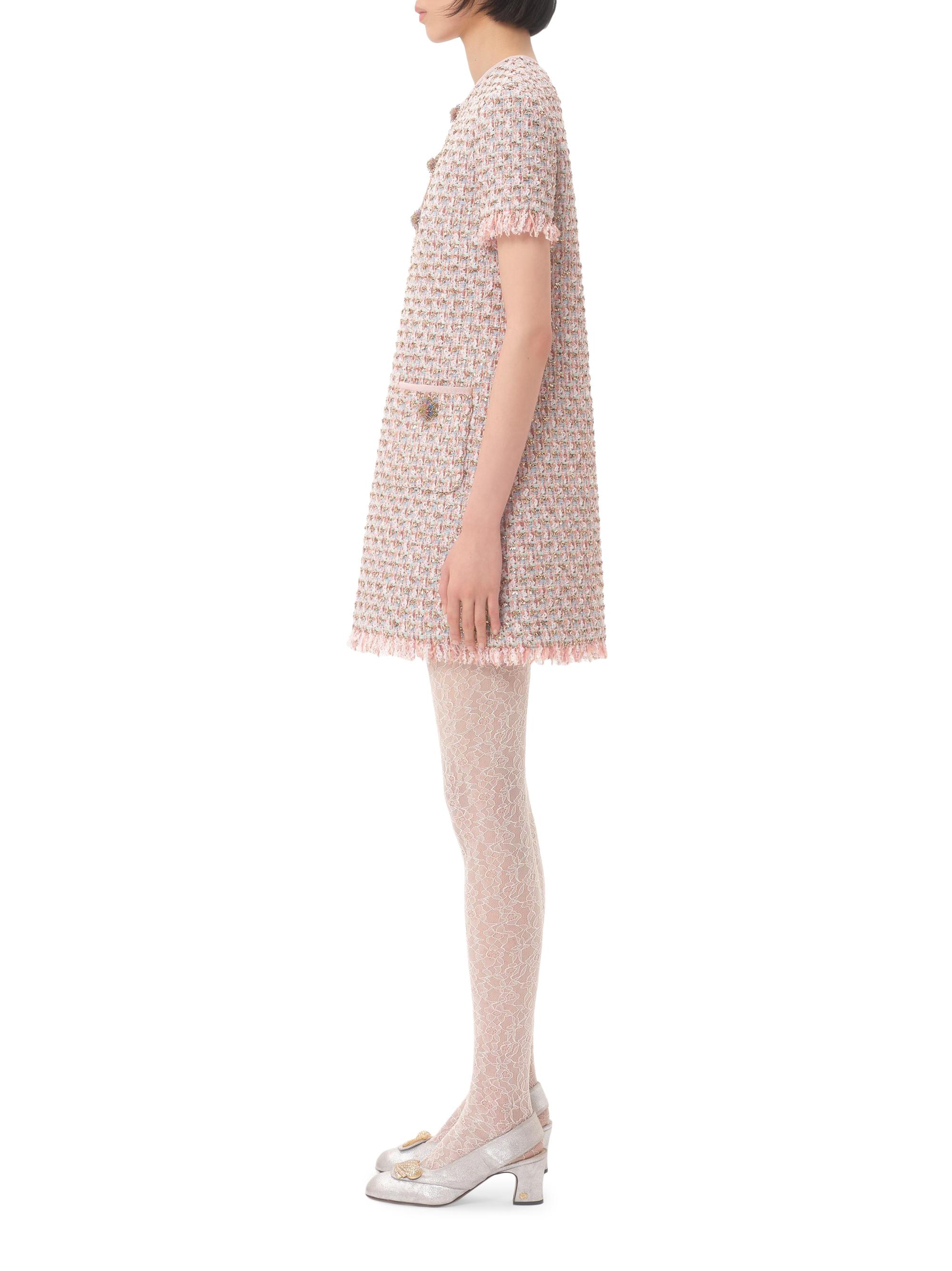Valentino Garavani Embroidered Ribbon Tweed Short Dress | Saks