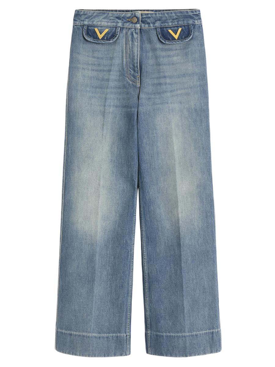 Valentino Women's Denim Pants In Blue