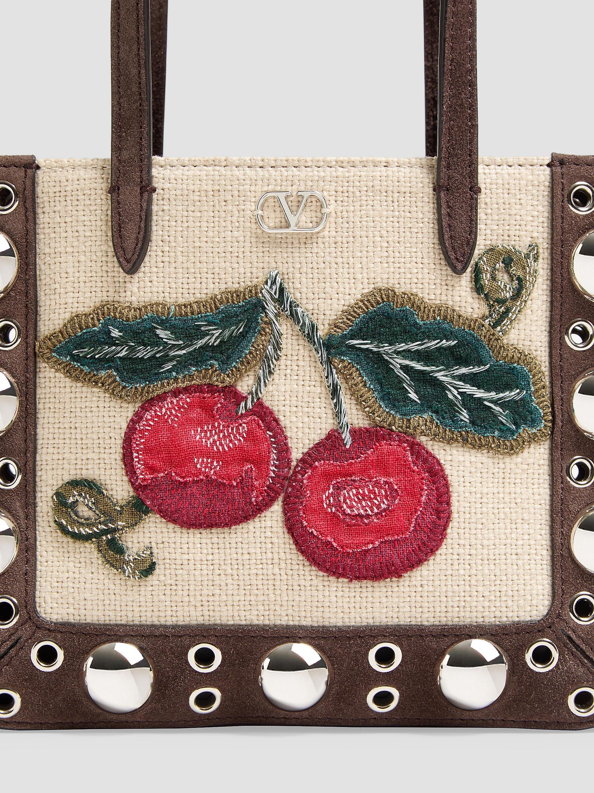 Valentino Garavani Nellcote Mini Embroidered Tote Shopping Bag