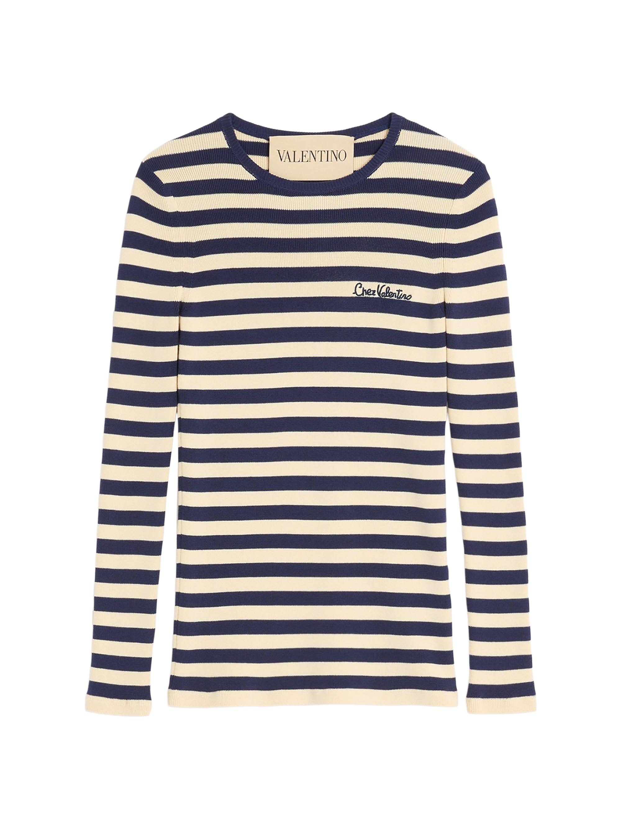 Valentino Garavani Women's Cotton Sweater - Birch Provence Blue
