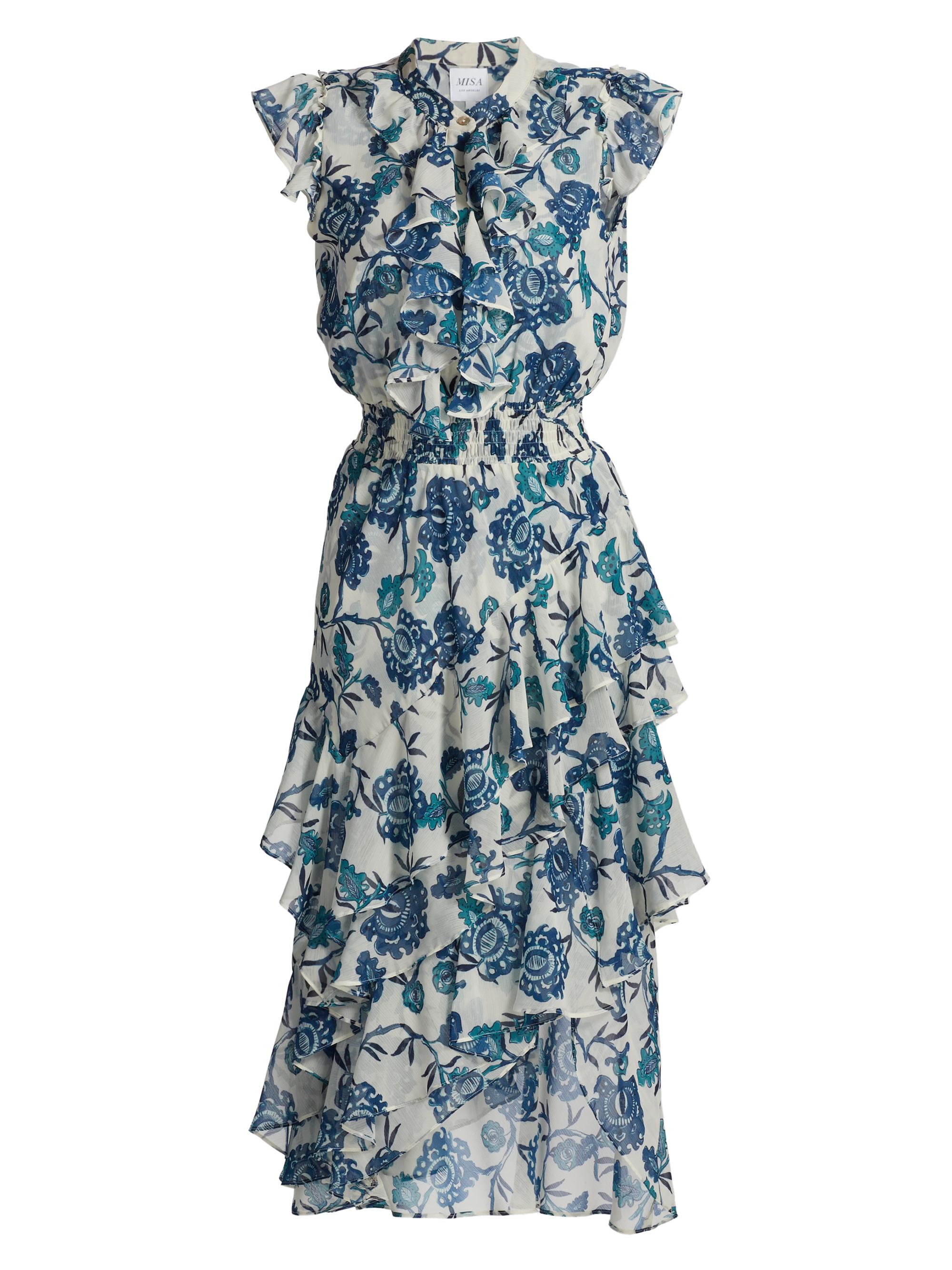 Misa Los Angeles Women's Ilysa Ruffle Midi-Dress - Chiffon