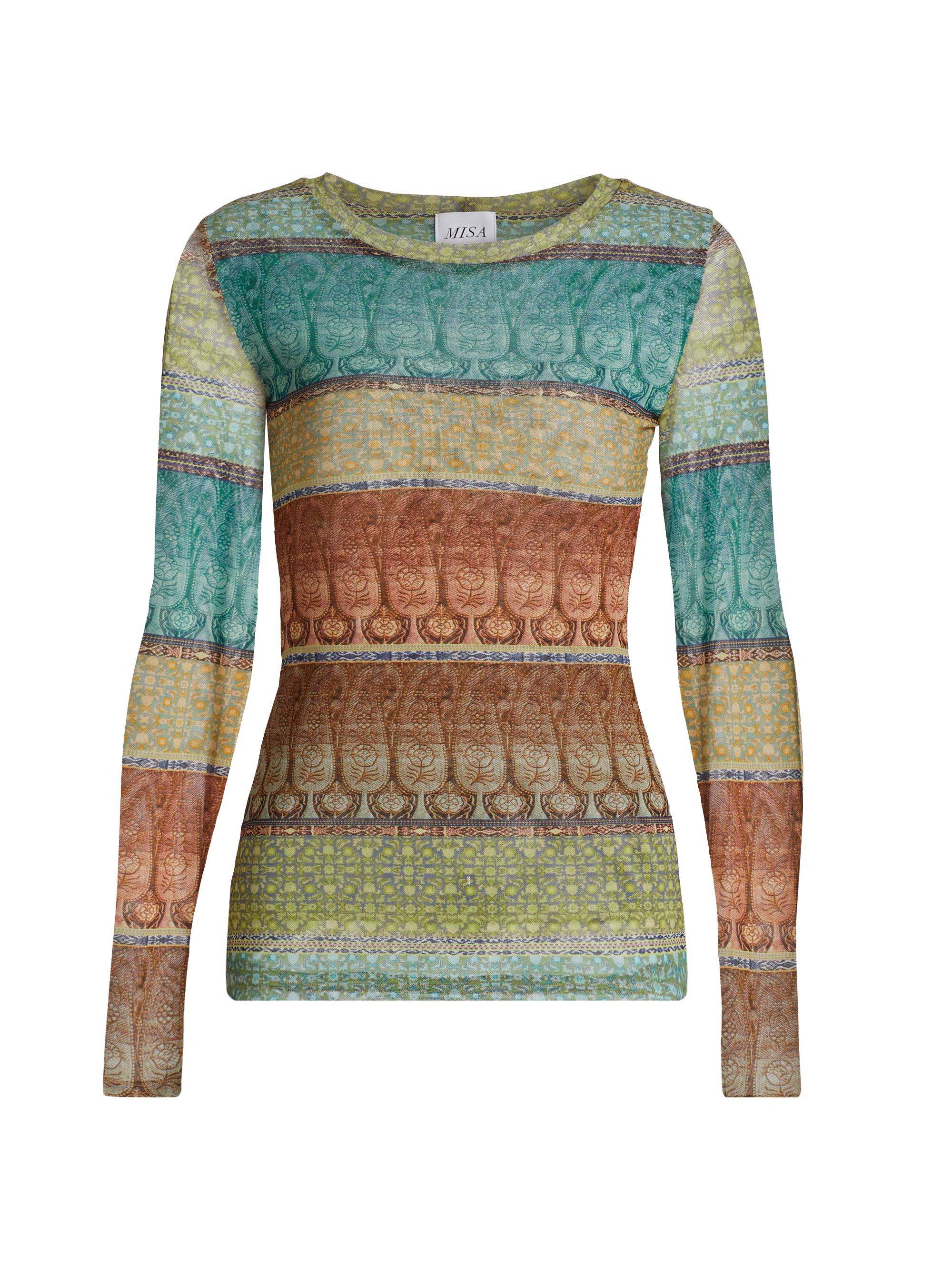 Misa Los Angeles Women's Lula Mesh Top - Paisley Ombre Mesh