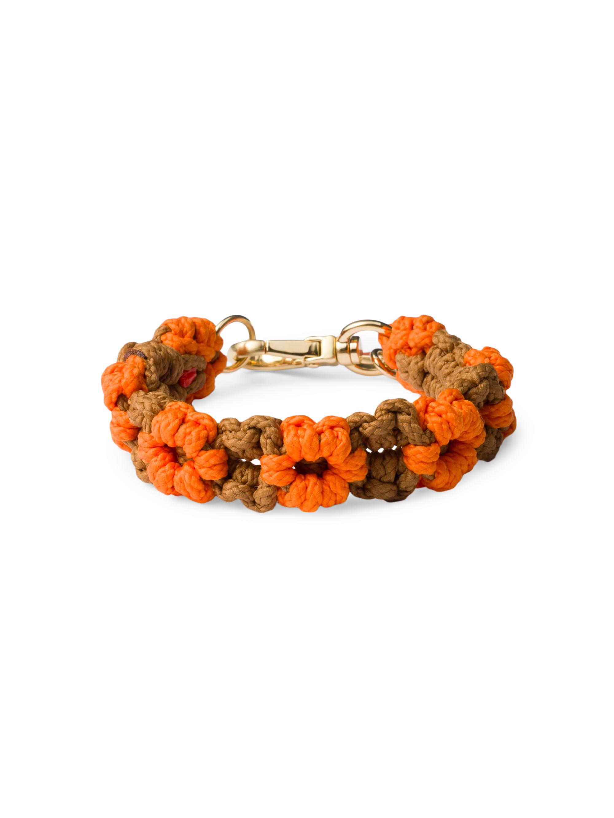 Prada Women's Braided Cord Bracelet - Orange