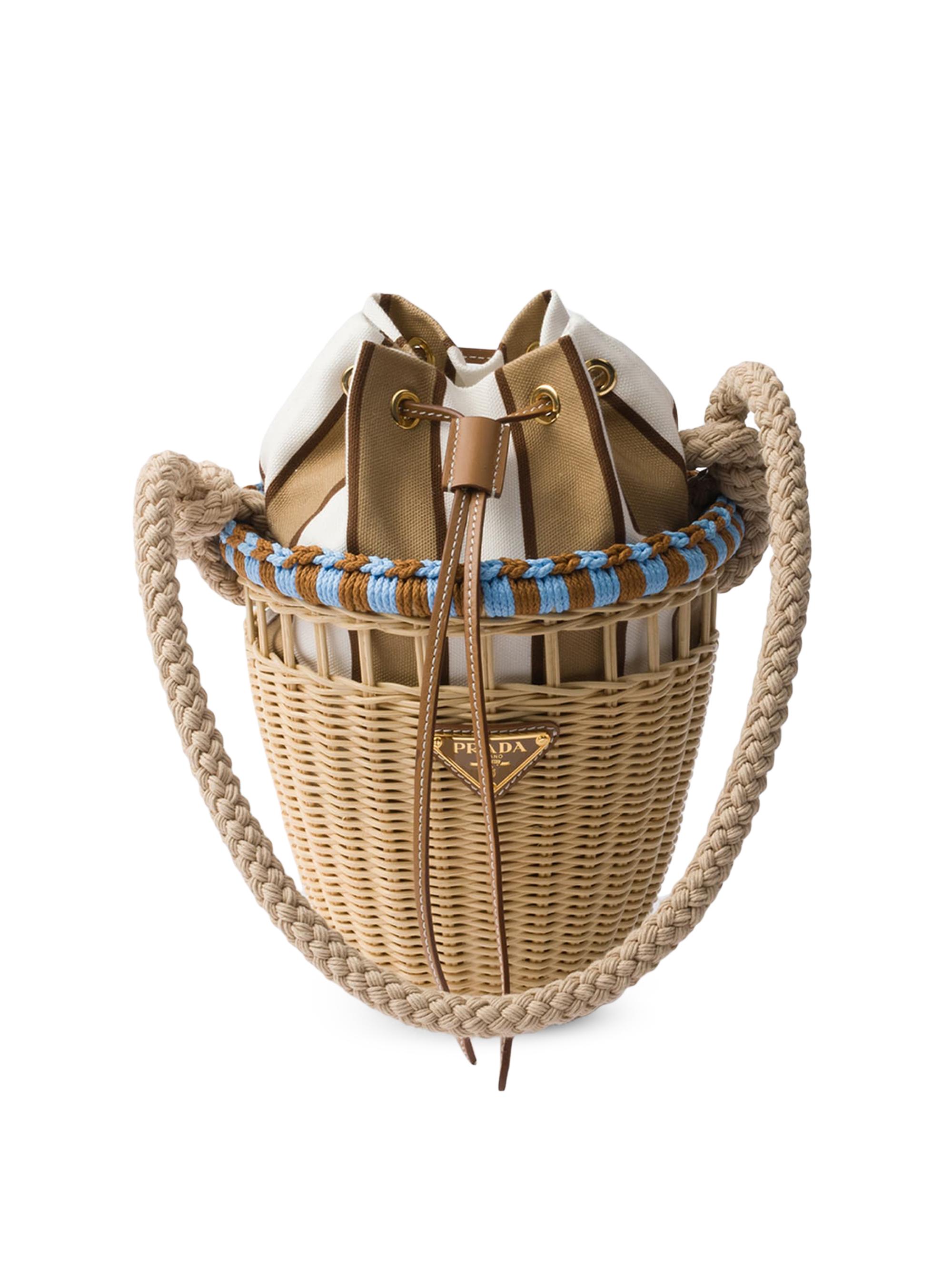 Prada Wicker Mini Bucket Bag Saks Fifth Avenue