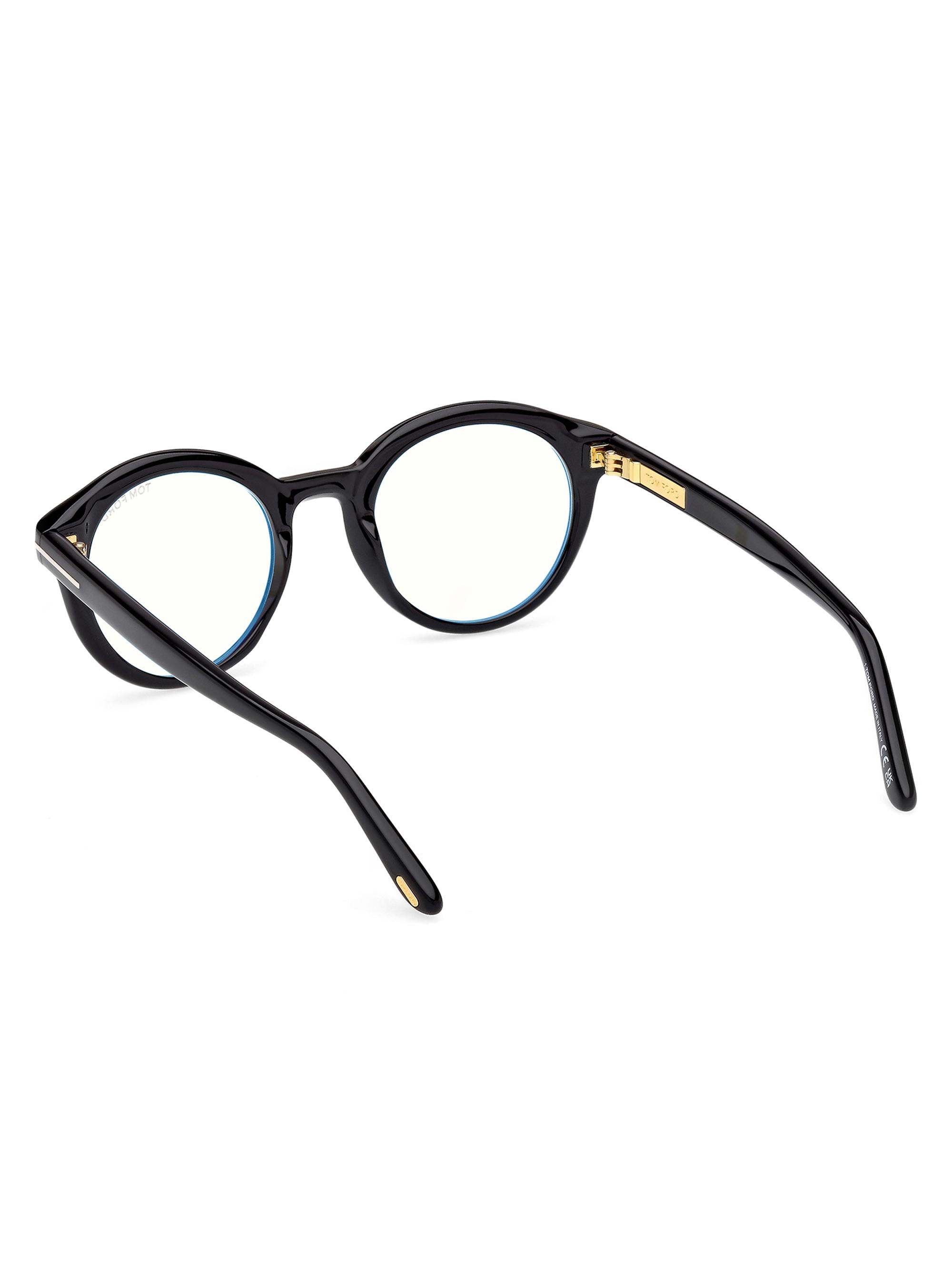 ?Tom Ford Black Gold Round Optical Eyeglasses Round metal eyeglasses TOM FORD FT 5631 col.001 gold and  main image 4