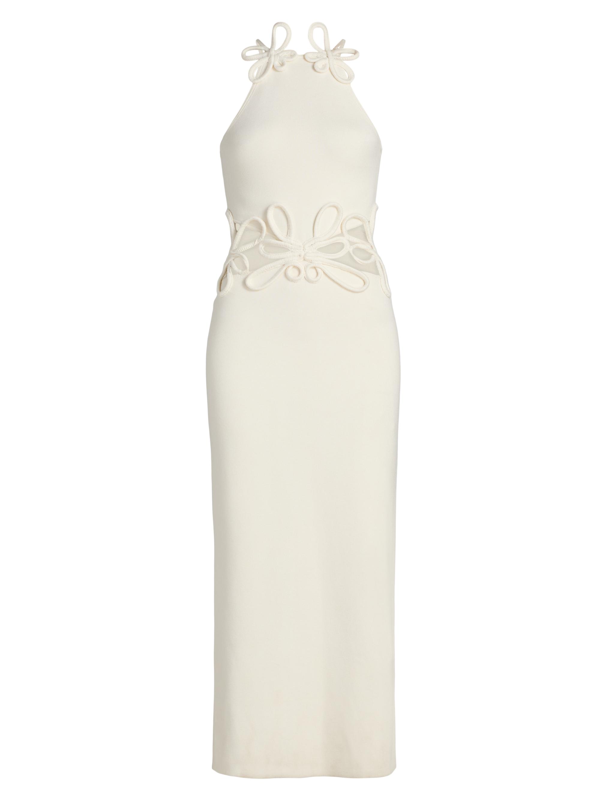 rebecca glitter knit a line formal dress Natalia Fedner ROSE GOLD SPARKLY KNIT MAXI DRESS