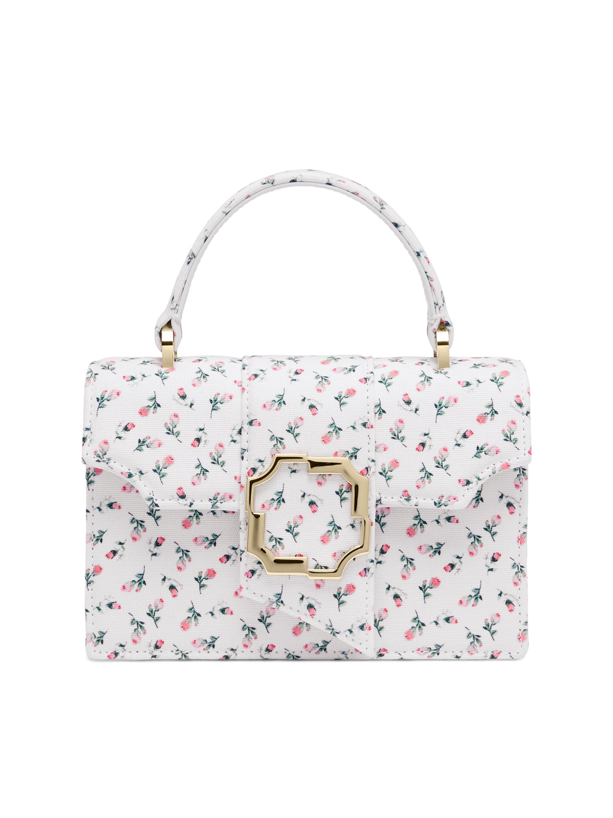 Malone Souliers Women's Audrey Floral-Printed Canvas Mini Top Handle Bag - White Multicolor