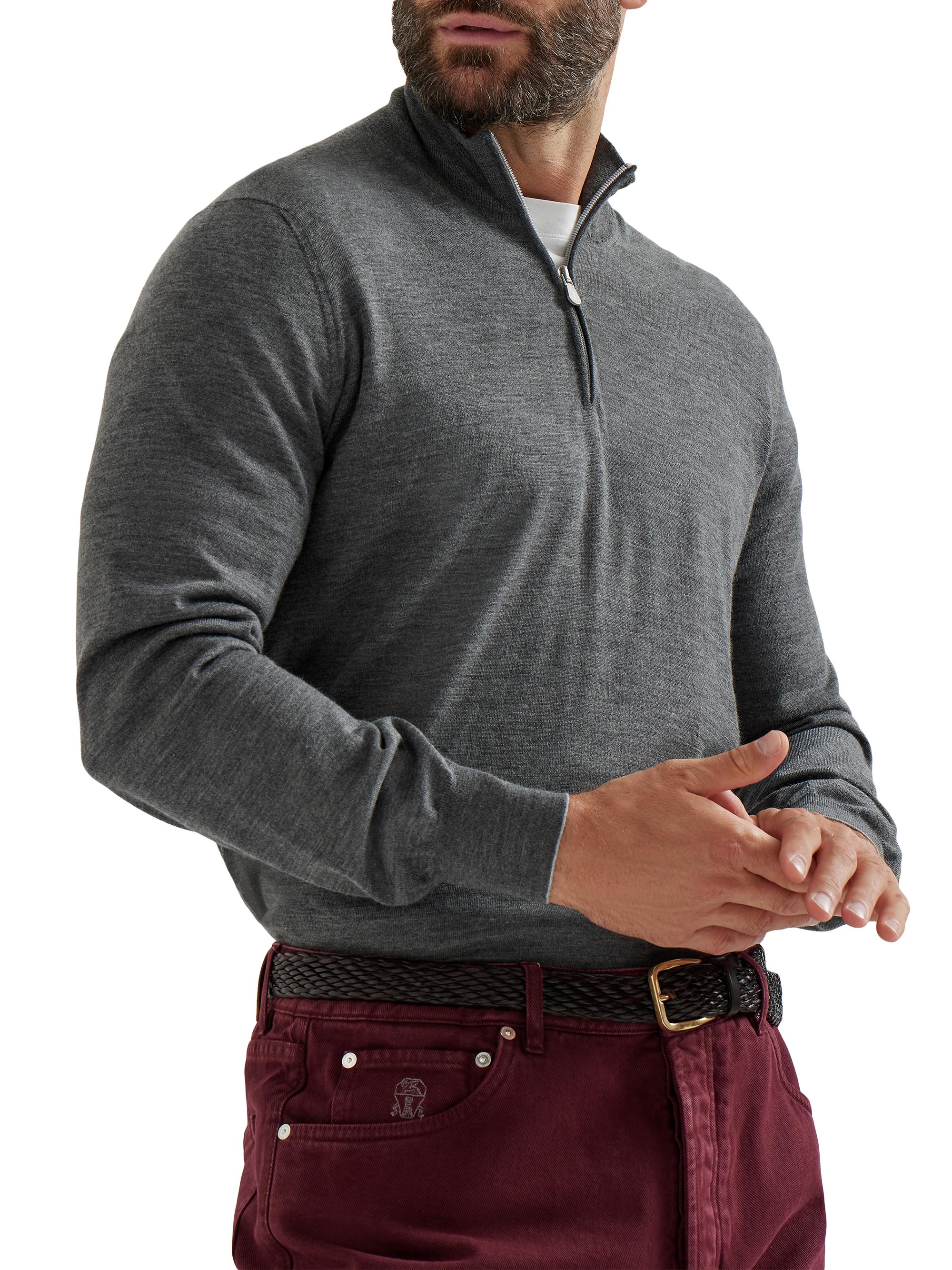 Brunello Cucinelli Virgin Wool and Cashmere Lightweight Sweater