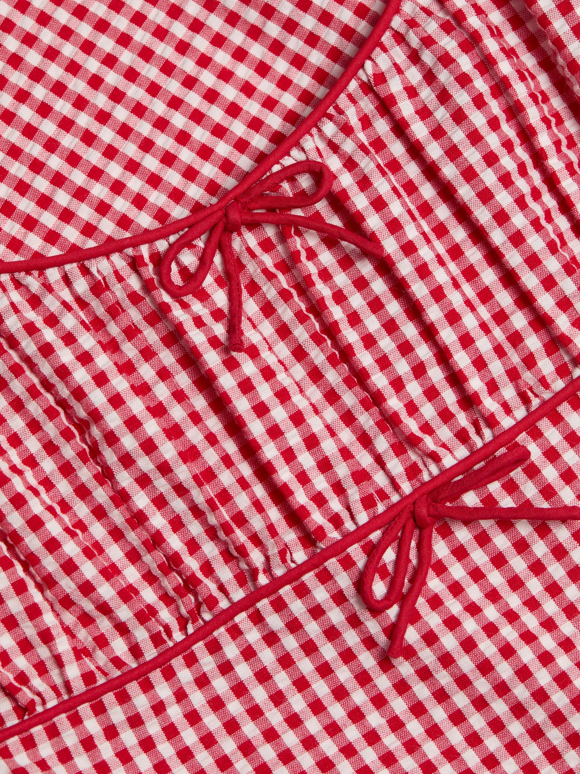 DEN Belline Gingham Tie Midi-Dress | Saks Fifth Avenue