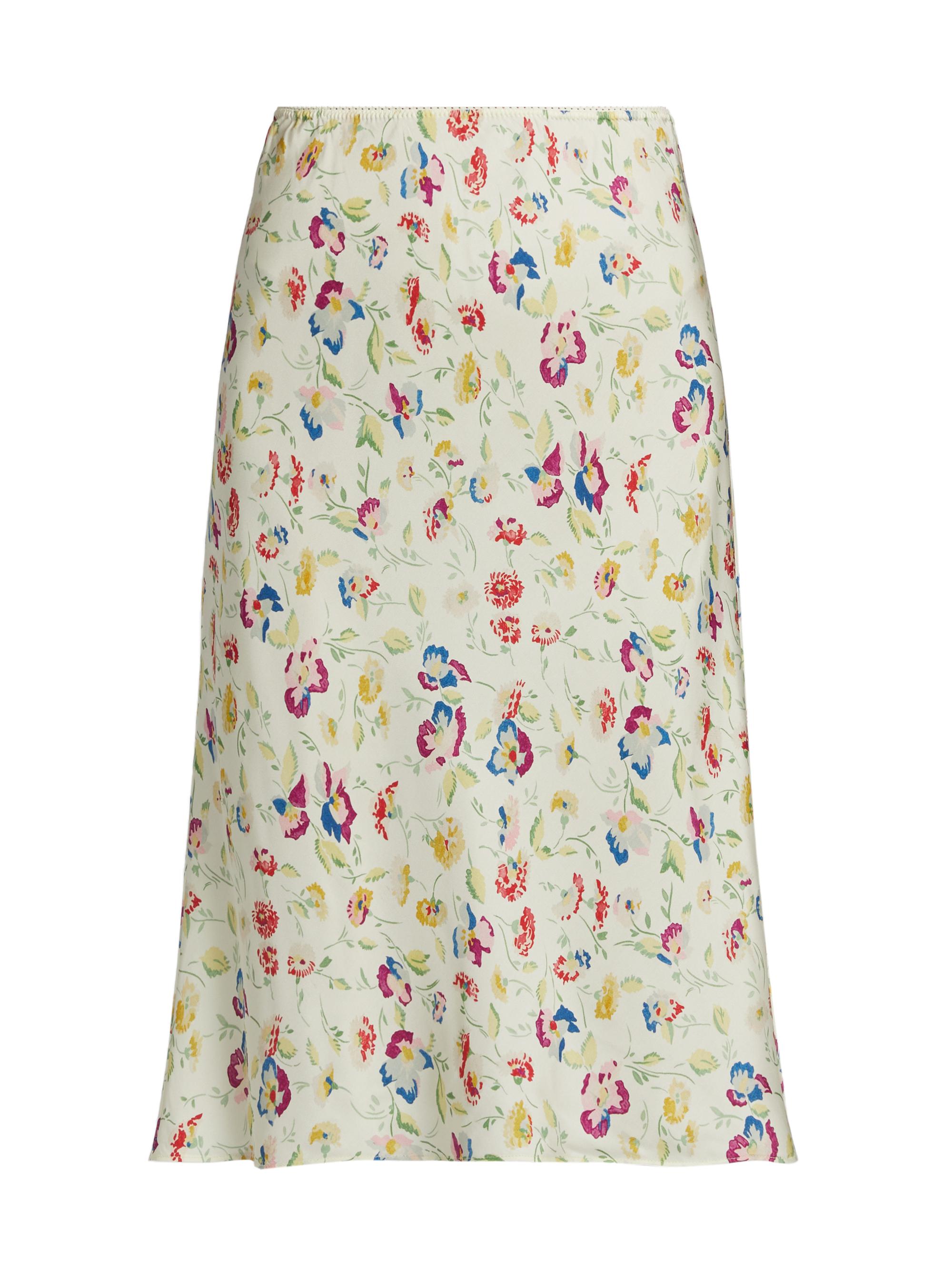 DÔEN Women's Elowette Silk-Blend Midi-Skirt - Windswept Blooms