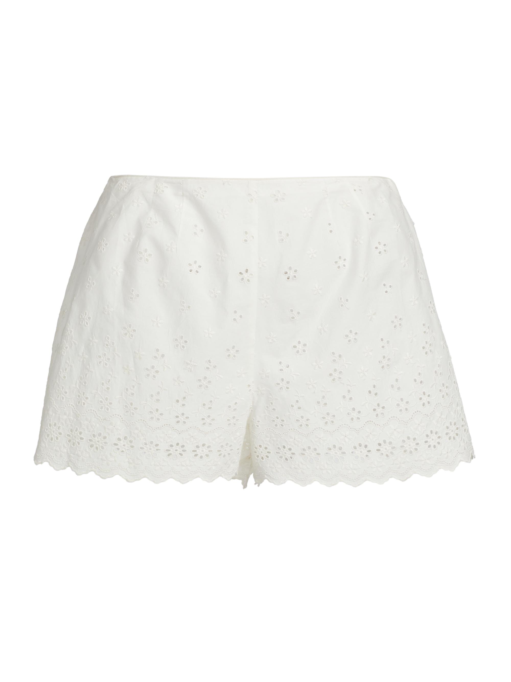 DÔEN Women's Arbre Cotton Eyelet Shorts - Salt