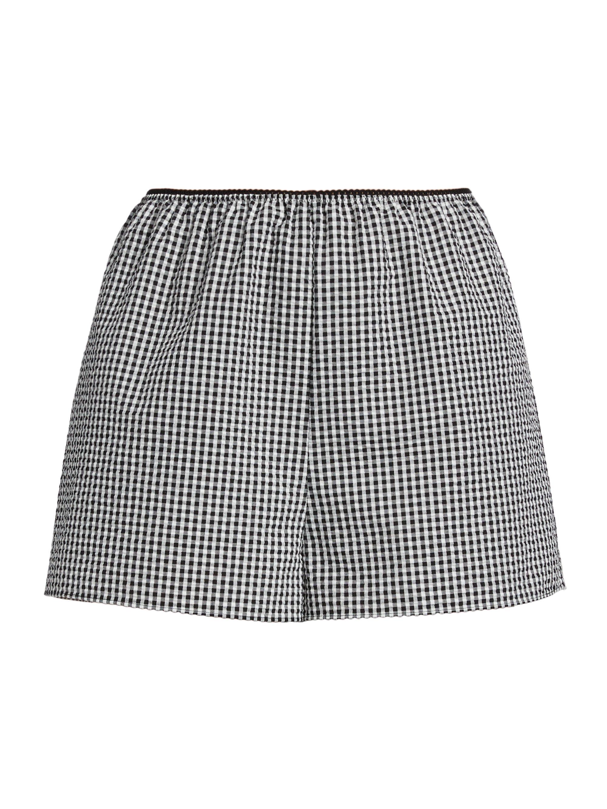 DÔEN Women's Larena Gingham Shorts - Noir La Maddalena Gingham