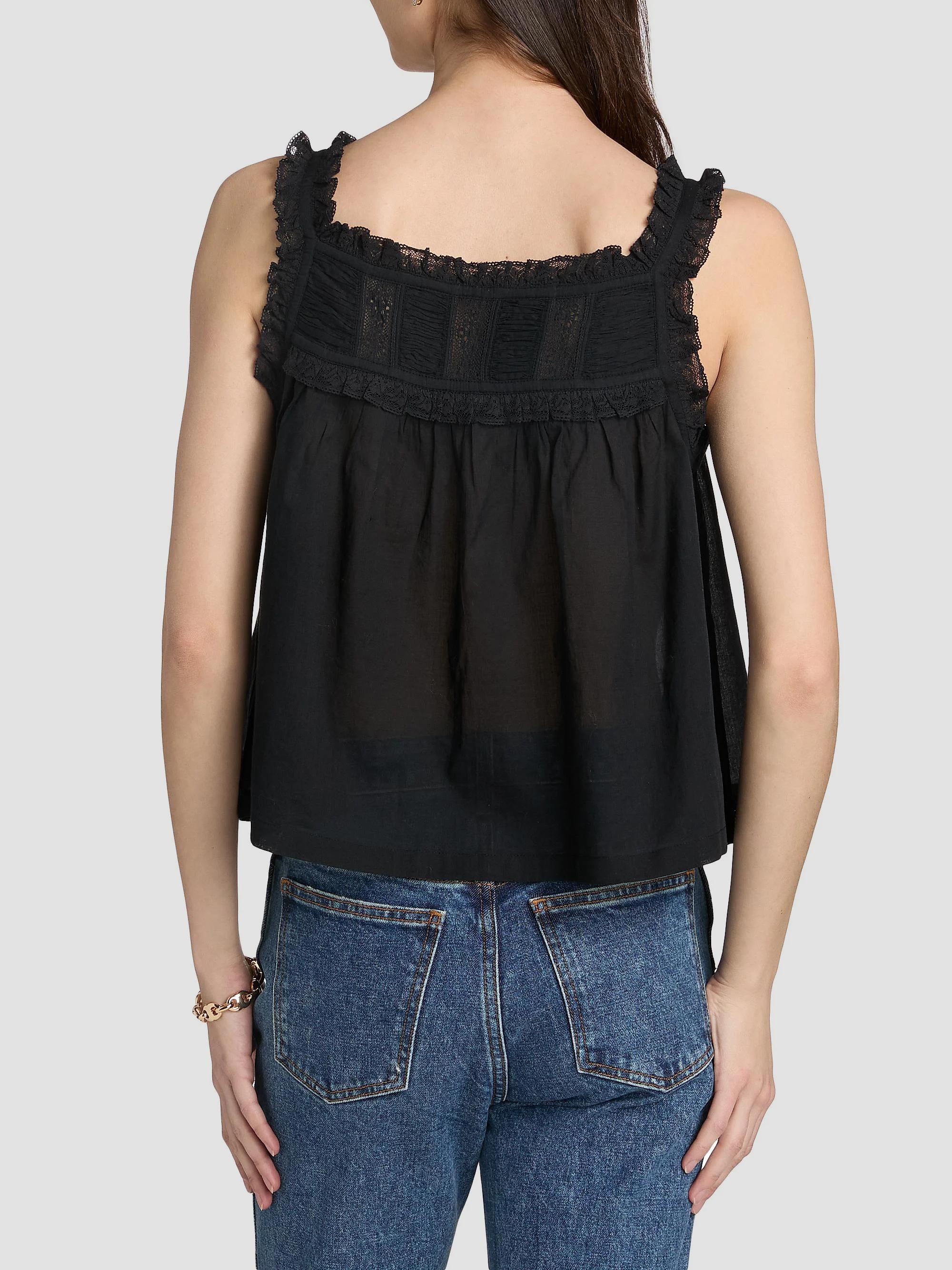 DÔEN Fidella Lace Cotton Top | Saks Fifth Avenue