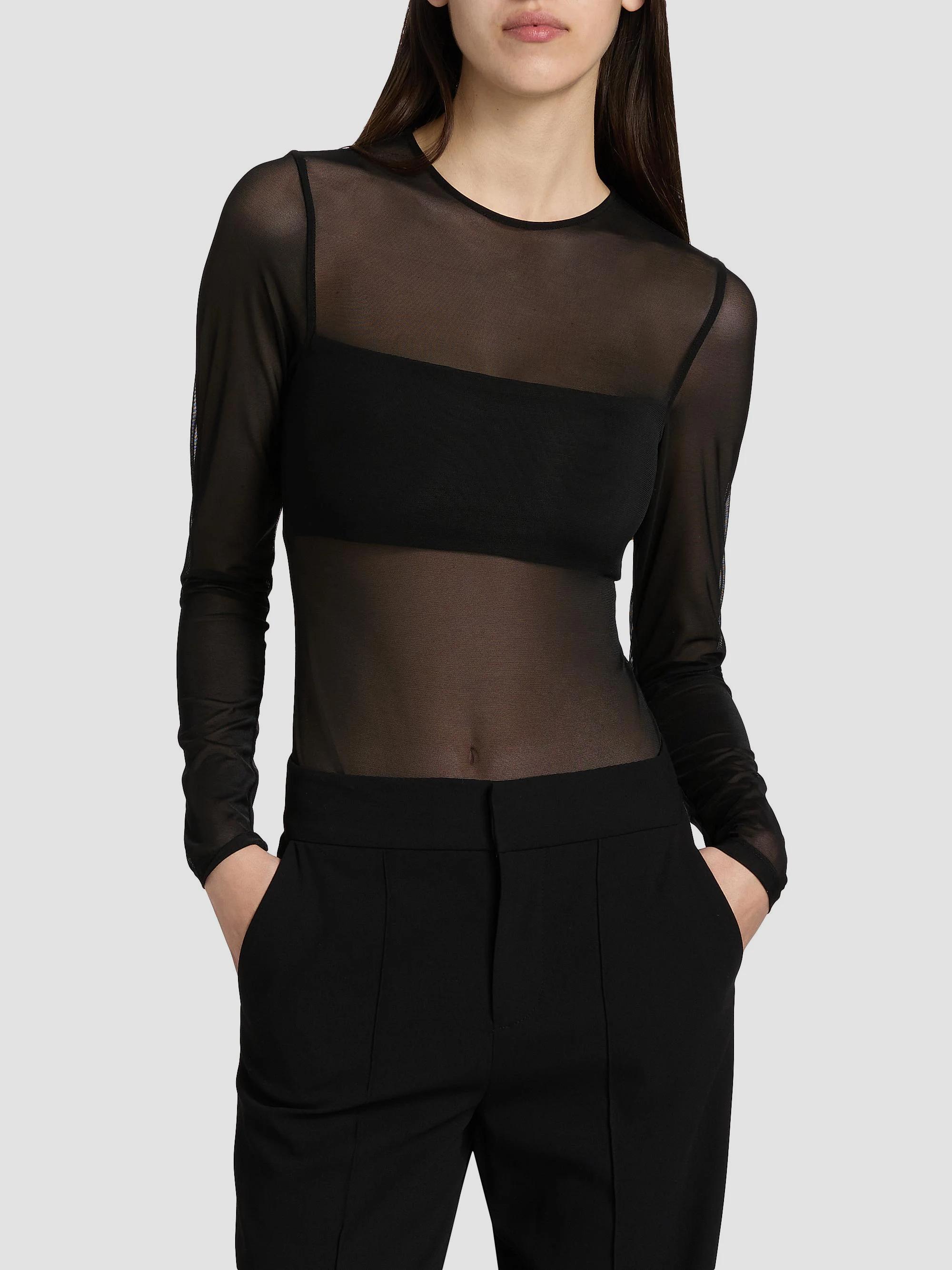 ALICE + OLIVIA Bandeau Sheer Bodysuit | Saks Fifth Avenue