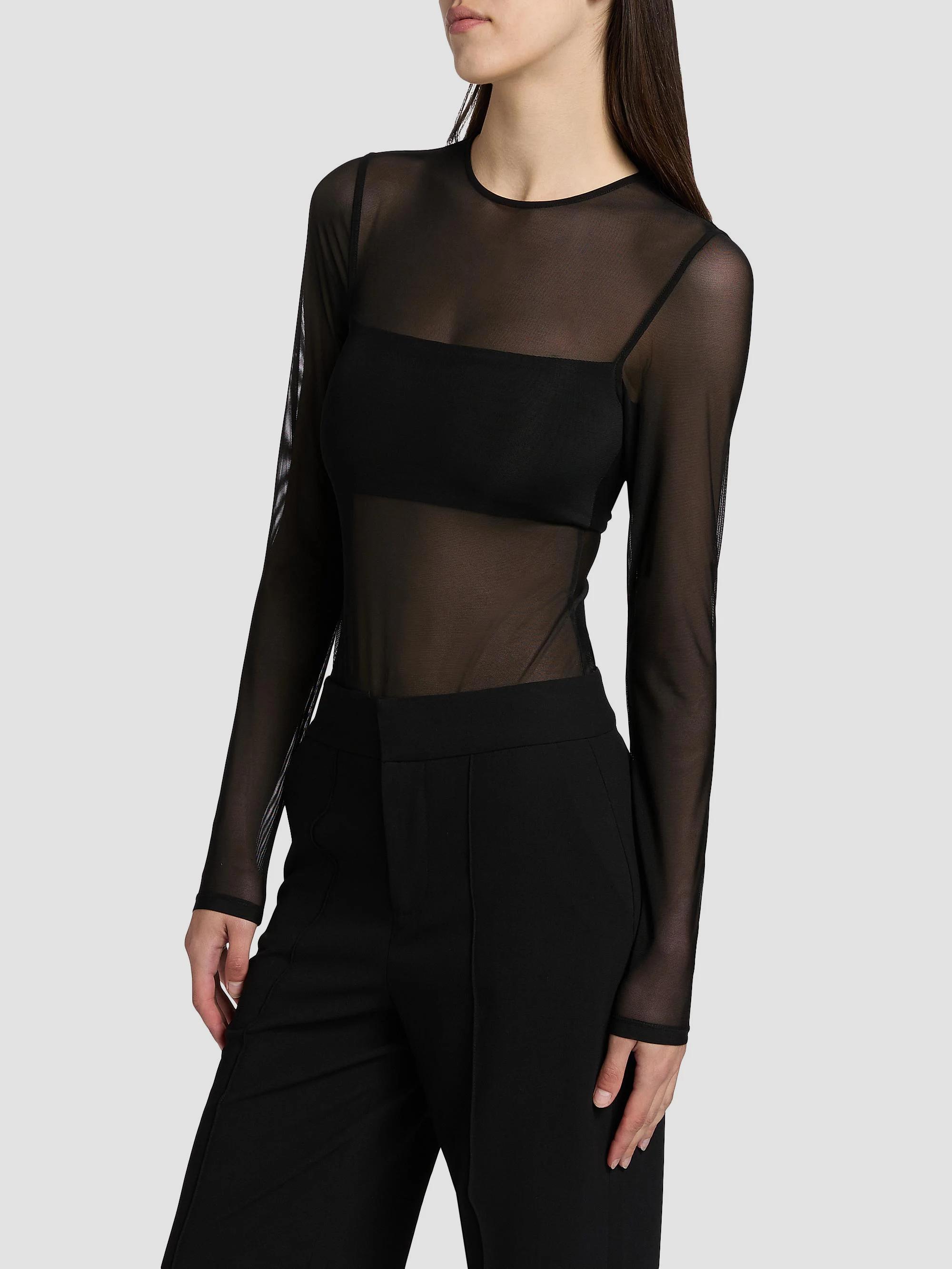 ALICE + OLIVIA Bandeau Sheer Bodysuit | Saks Fifth Avenue