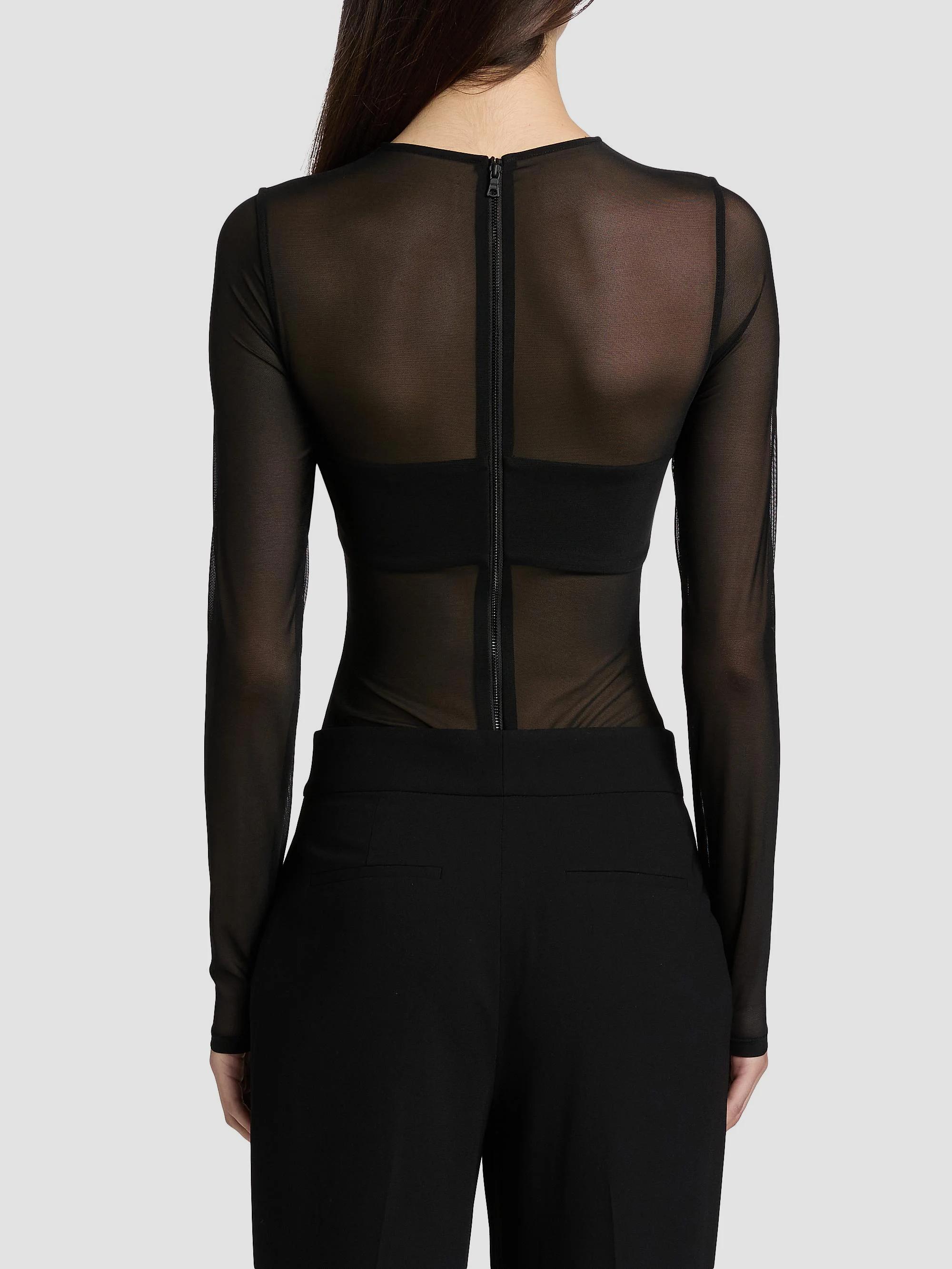 ALICE + OLIVIA Bandeau Sheer Bodysuit | Saks Fifth Avenue