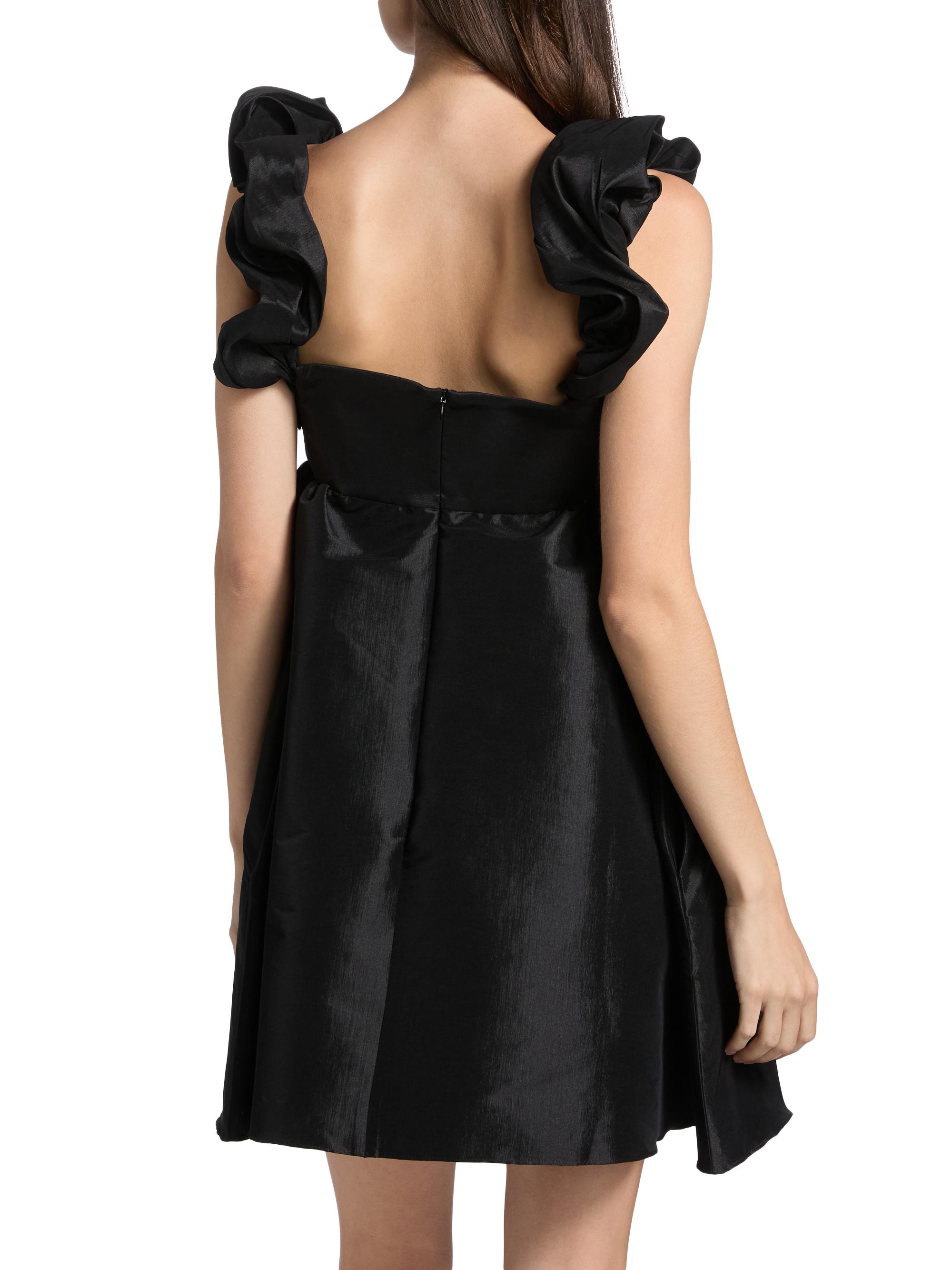 angela taffeta midi dress Moskada Angela Ruffled Taffeta Knee Length Dress, Orange