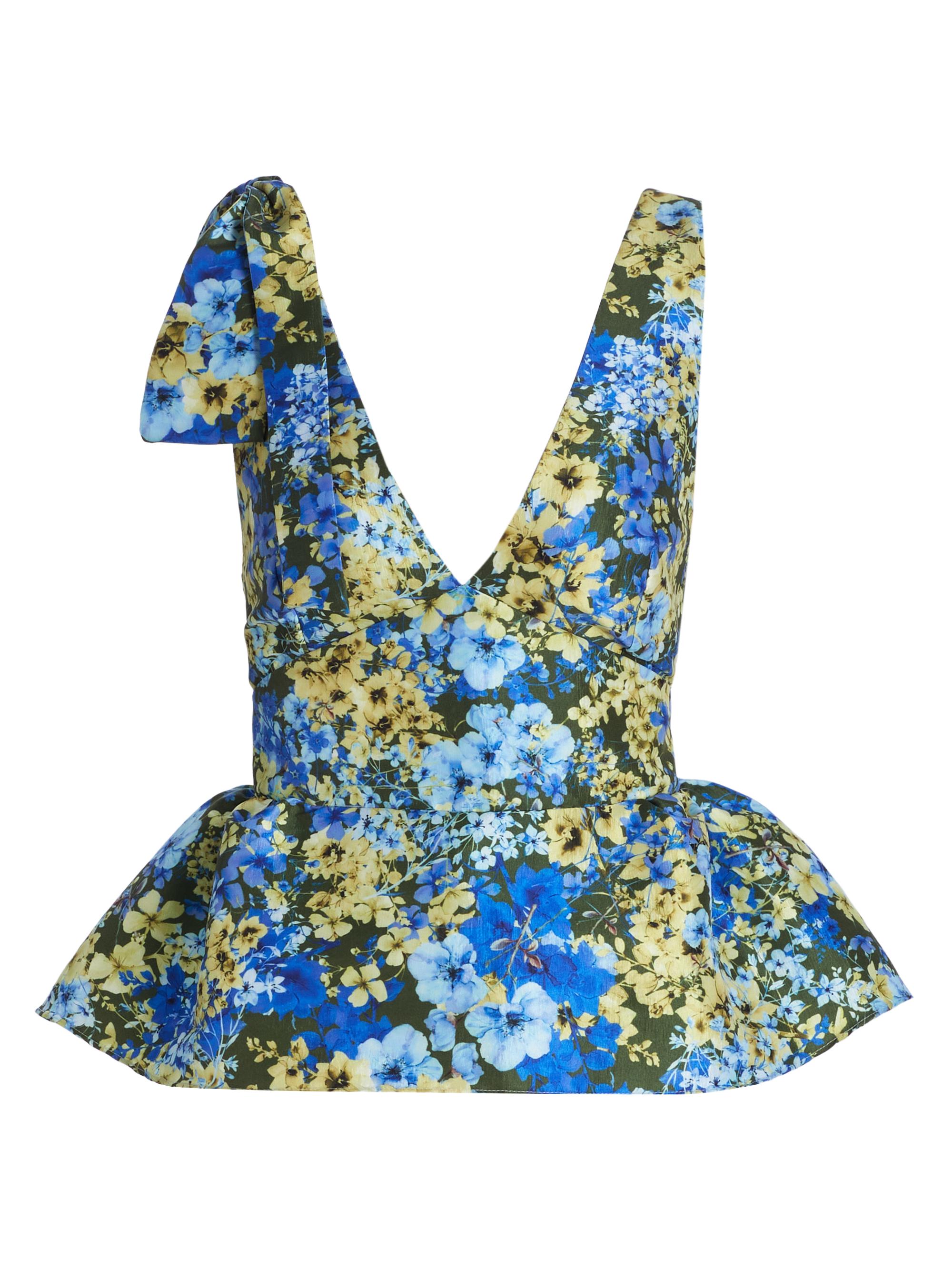 Kika Vargas Women's Ilhan Olive Sakura Taffeta Top - Olive