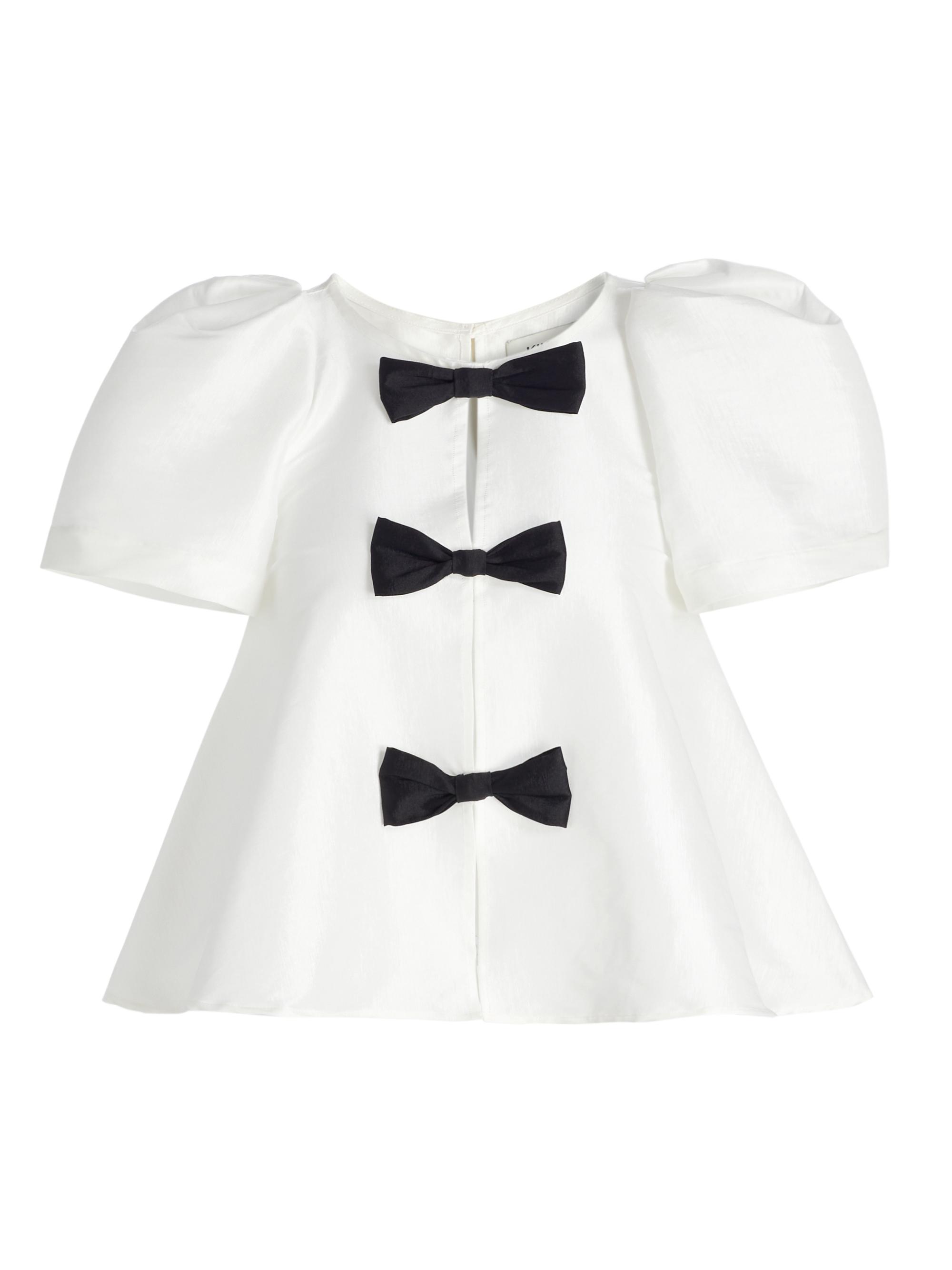 Kika Vargas Giorgia Taffeta Bow Top | Saks Fifth Avenue
