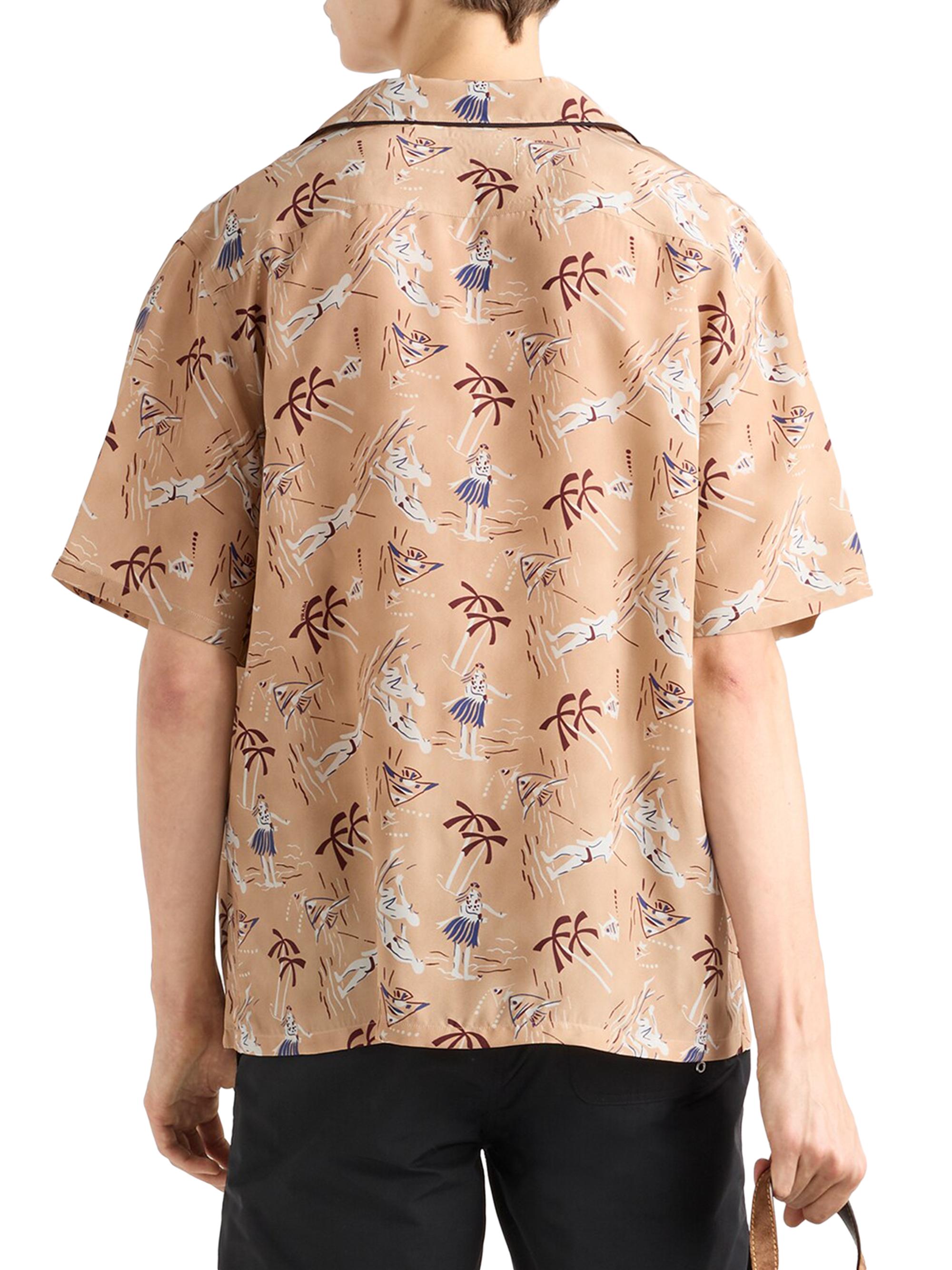 Prada Printed Silk Blend Bowling Shirt | Saks Fifth Avenue
