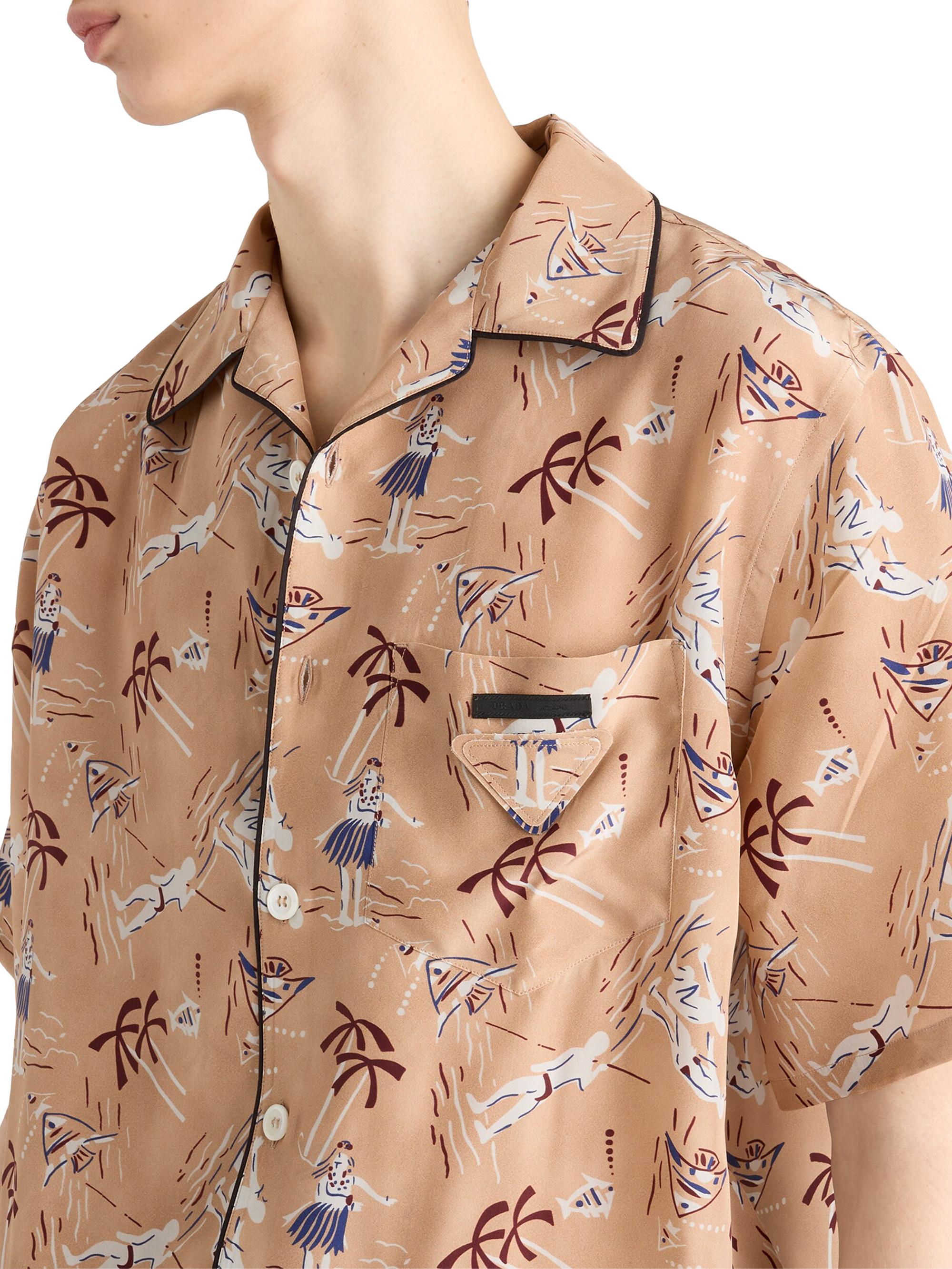 Prada Printed Silk Blend Bowling Shirt | Saks Fifth Avenue