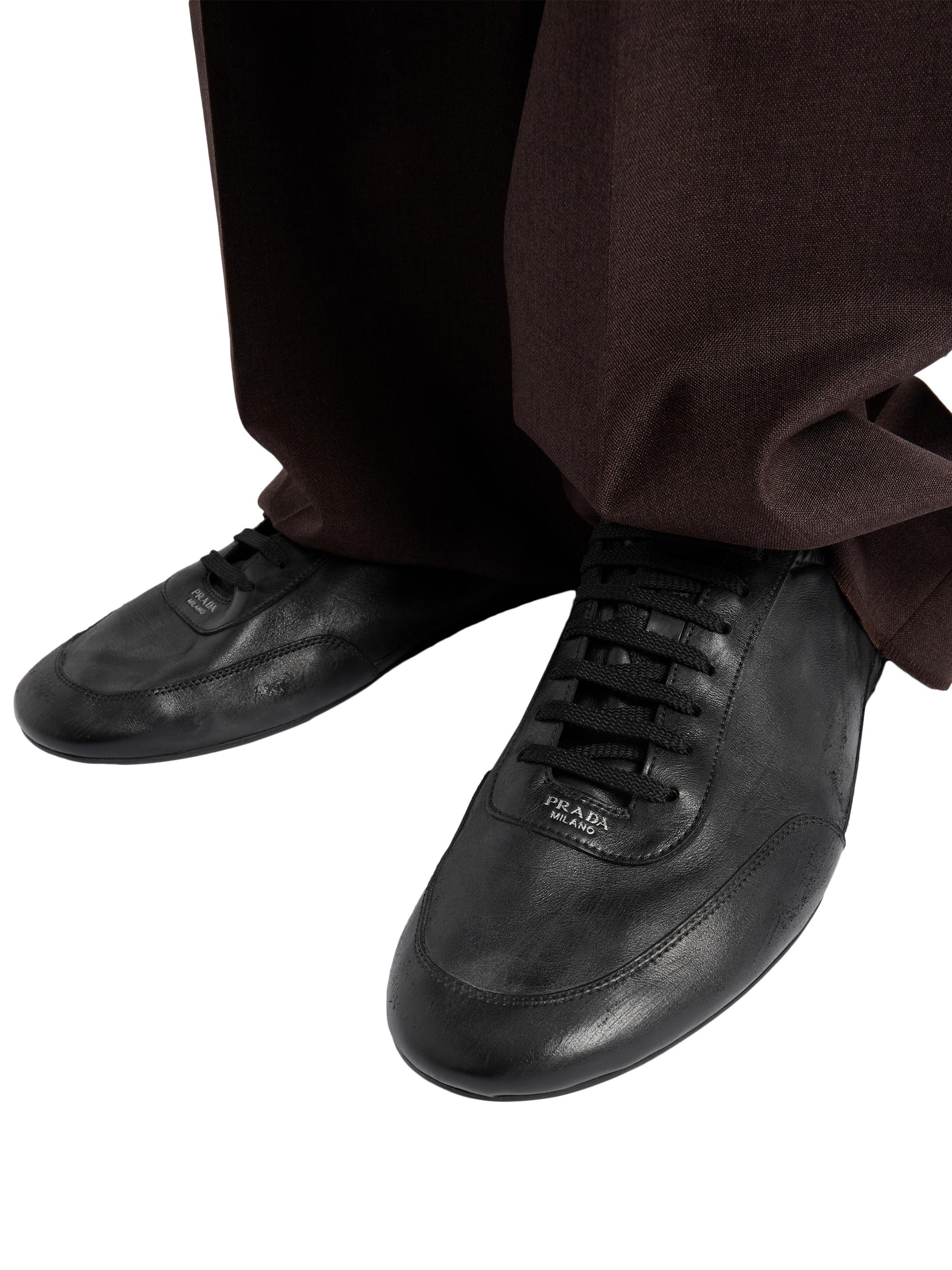 Prada Collapse Leather Sneakers | Saks Fifth Avenue