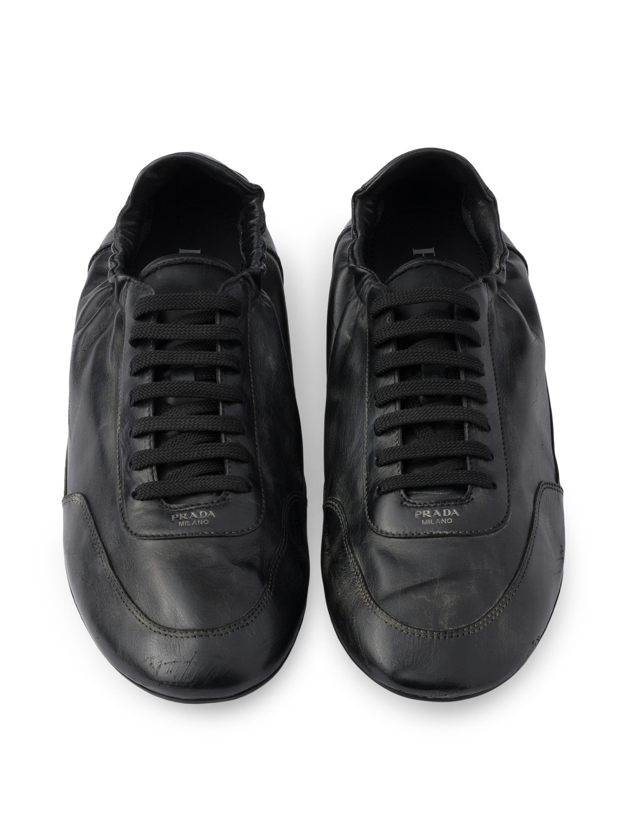 Prada Collapse Leather Sneakers | Saks Fifth Avenue
