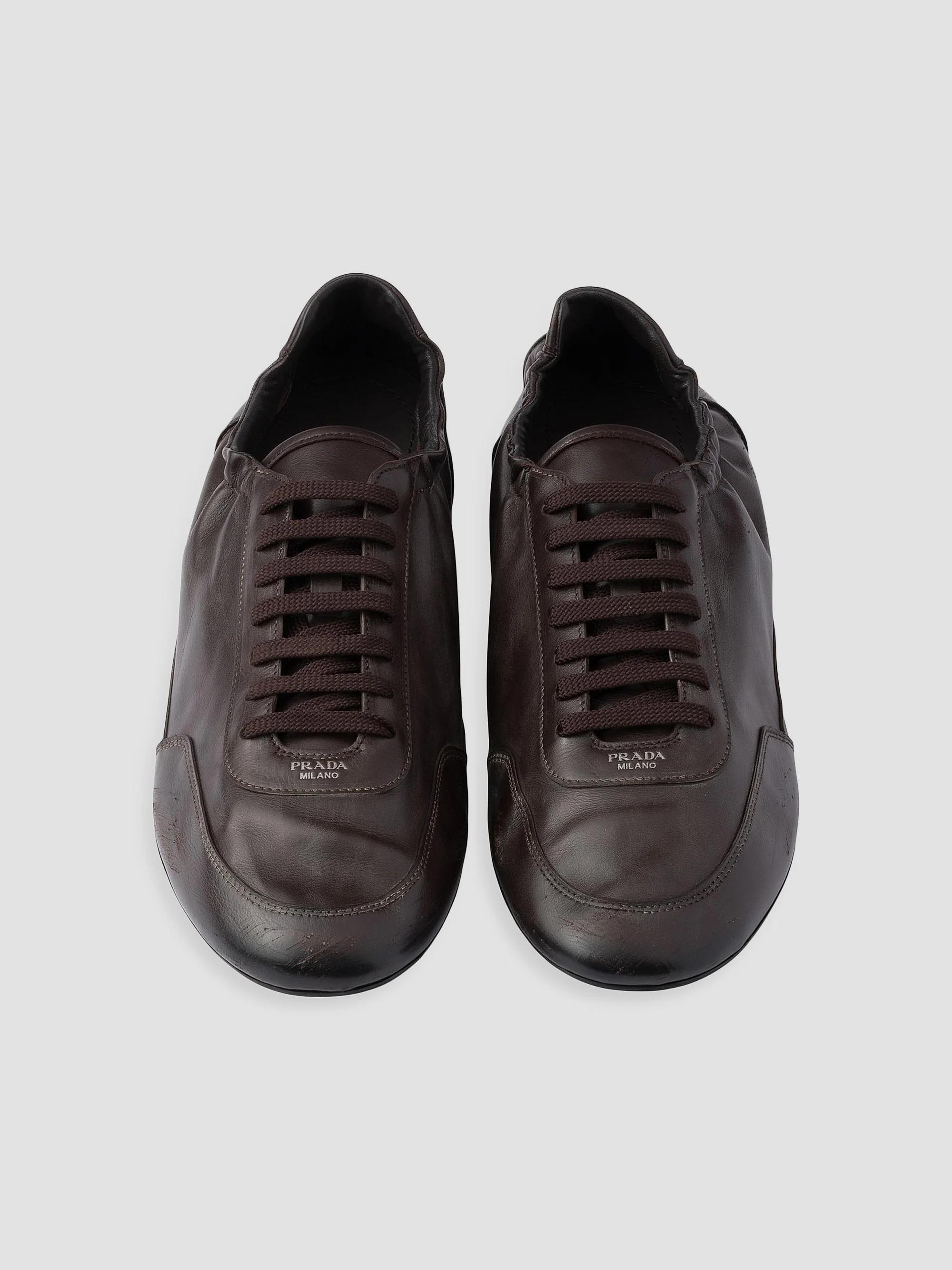 Prada Collapse Leather Sneakers | Saks Fifth Avenue