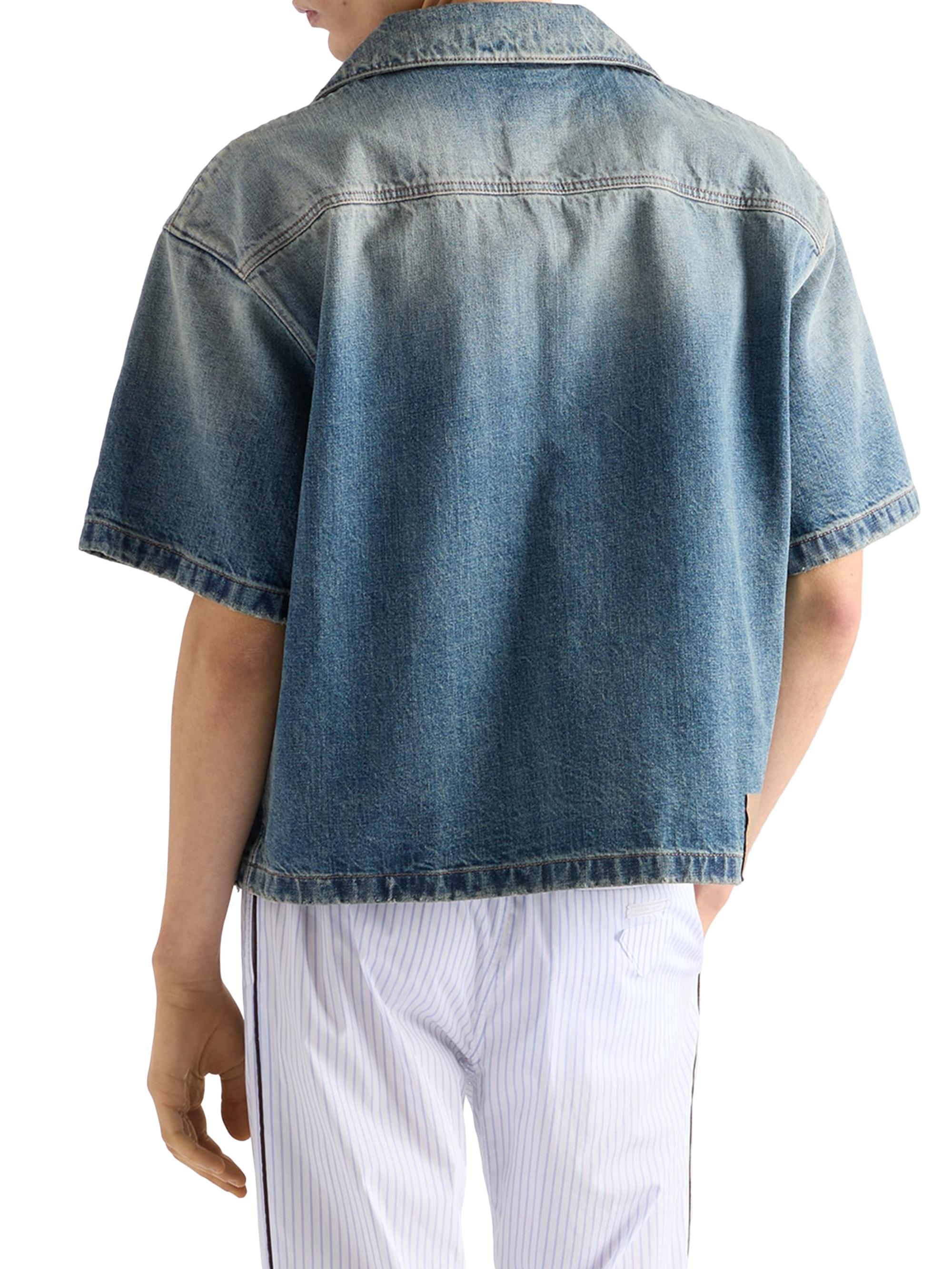 Prada Denim Bowling Shirt | Saks Fifth Avenue