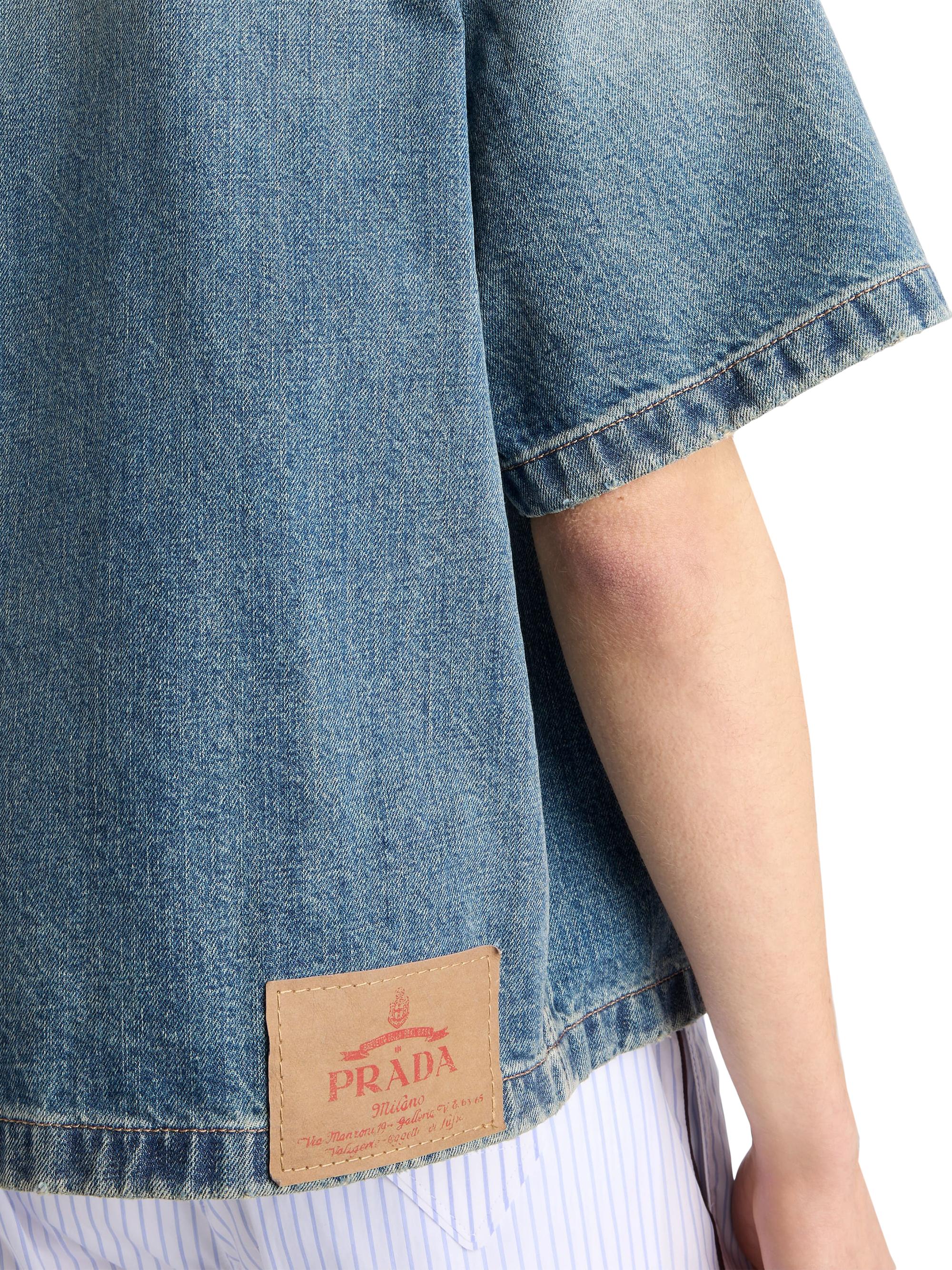 Prada Denim Bowling Shirt | Saks Fifth Avenue