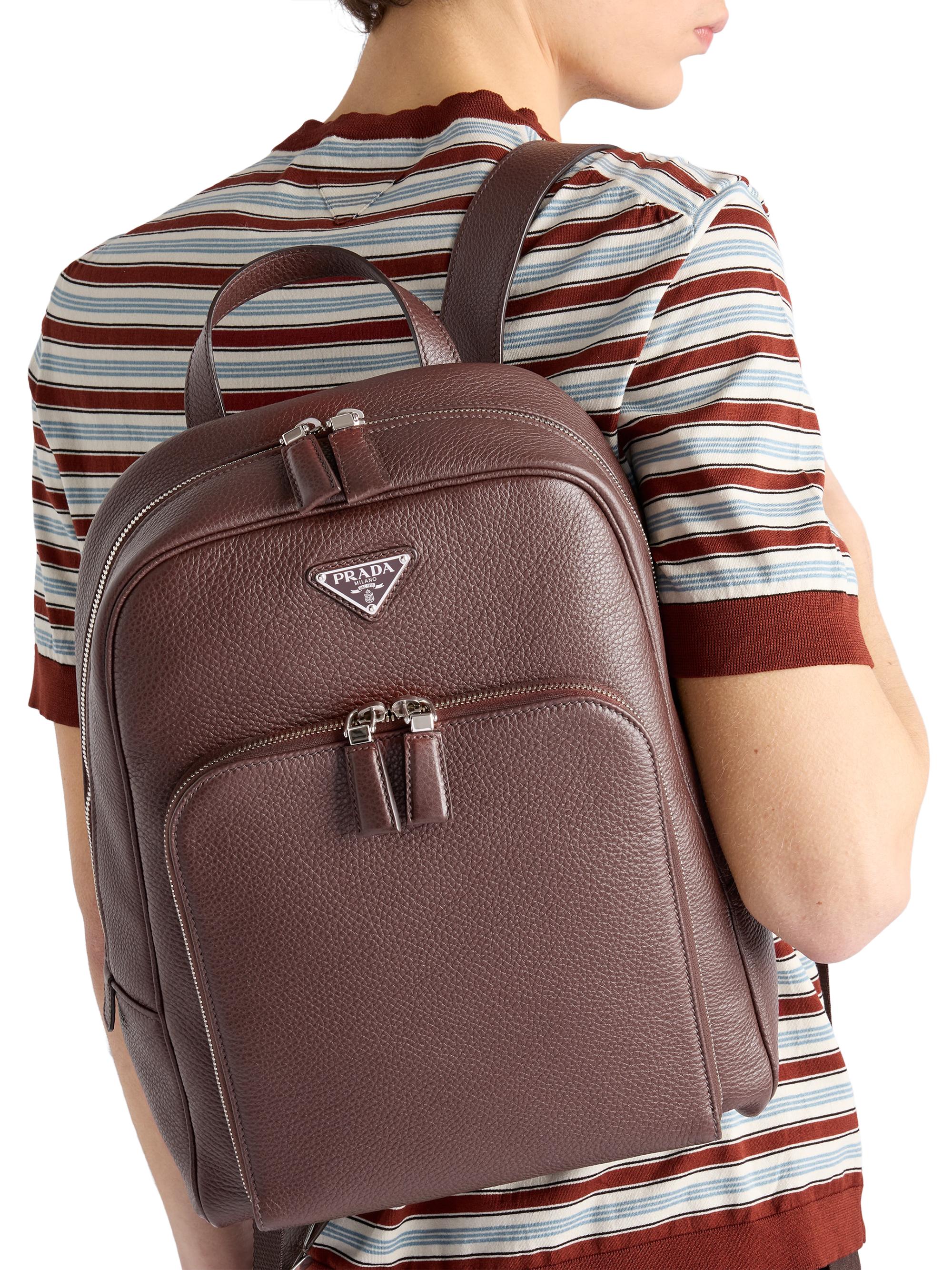 Prada Leather Backpack | Saks Fifth Avenue