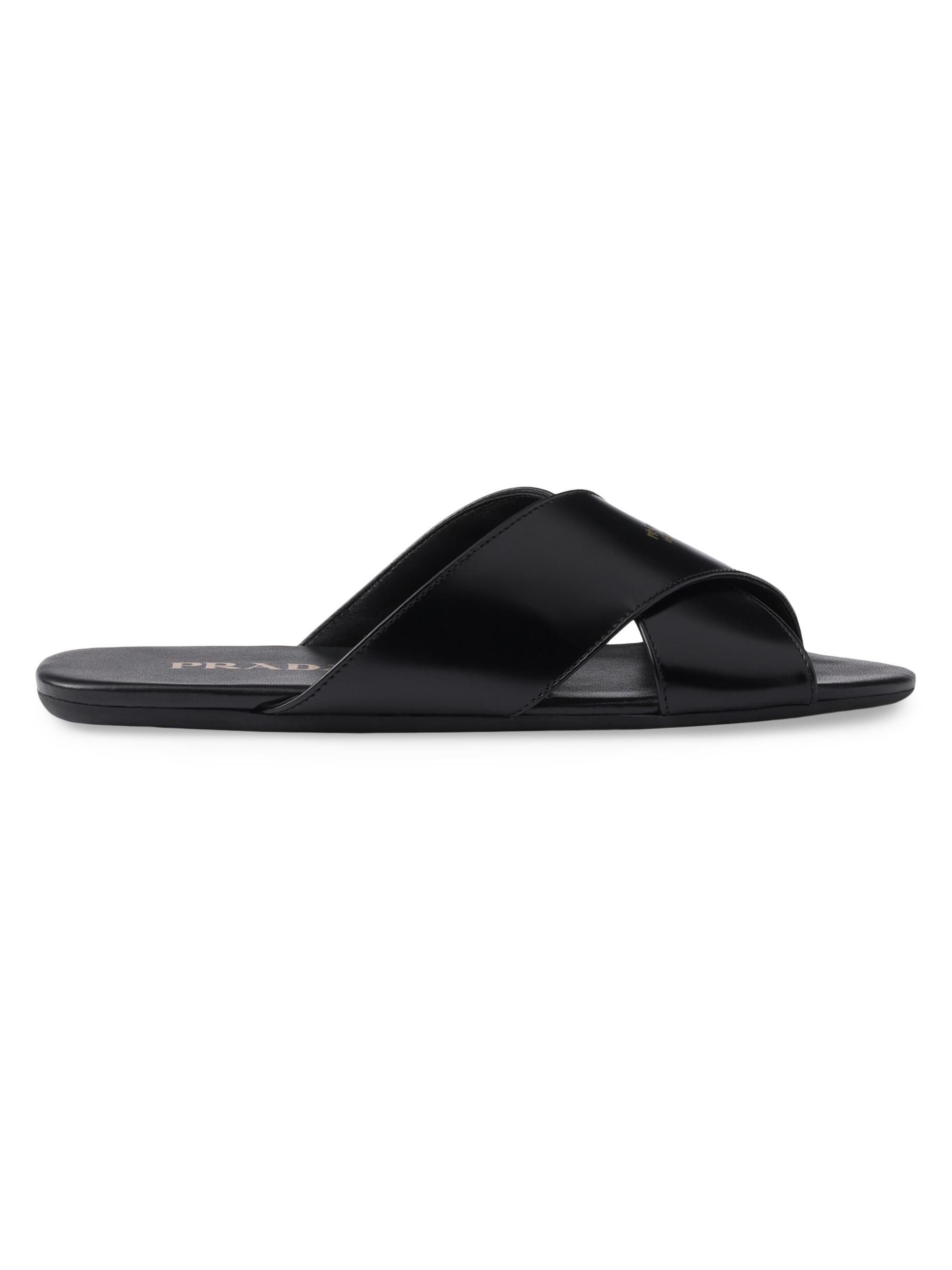 Prada Shuffle Leather Thong Sandals | Saks Fifth Avenue