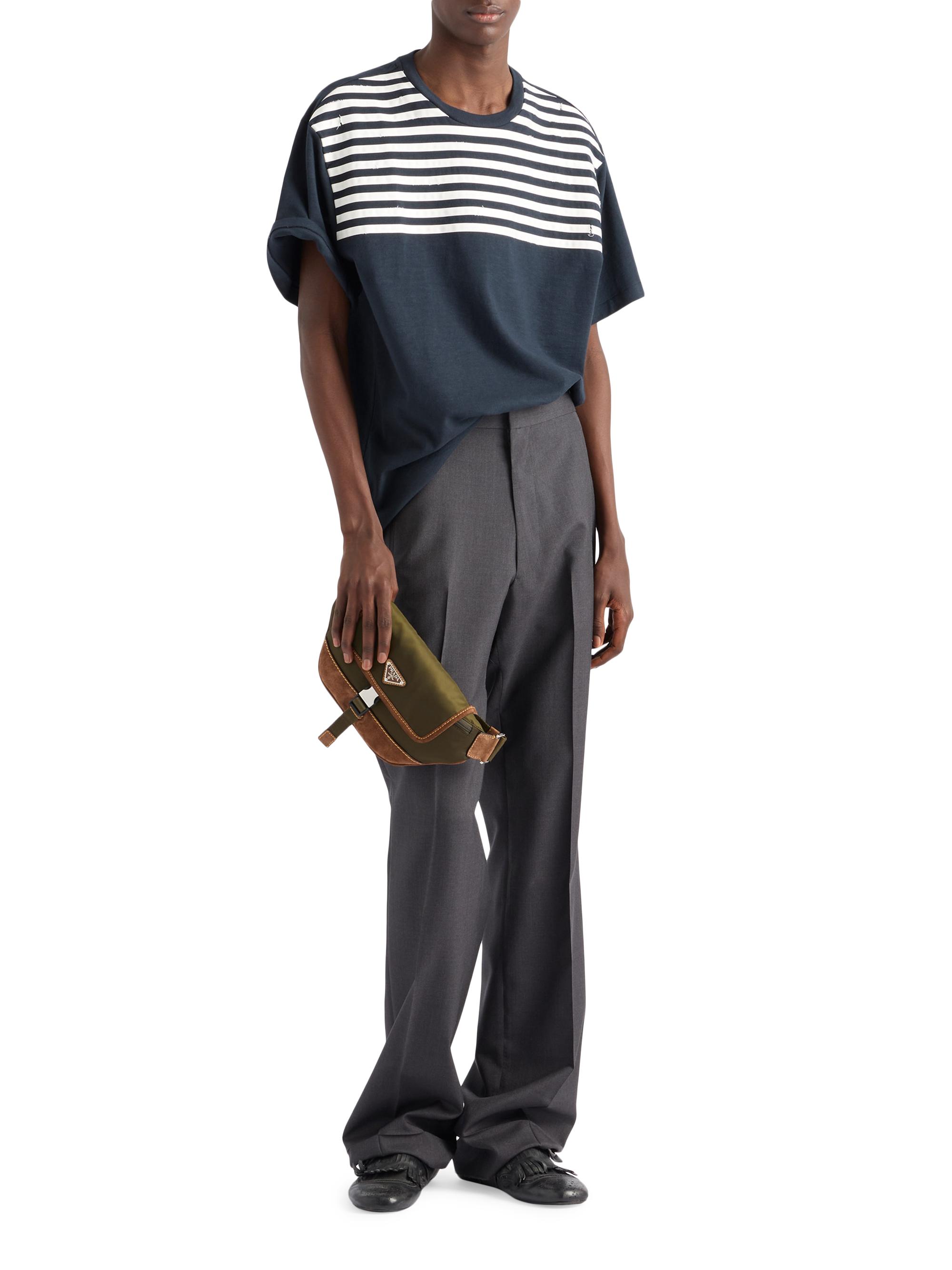 Prada Men's Re-Nylon and Suede Belt Bag - Green