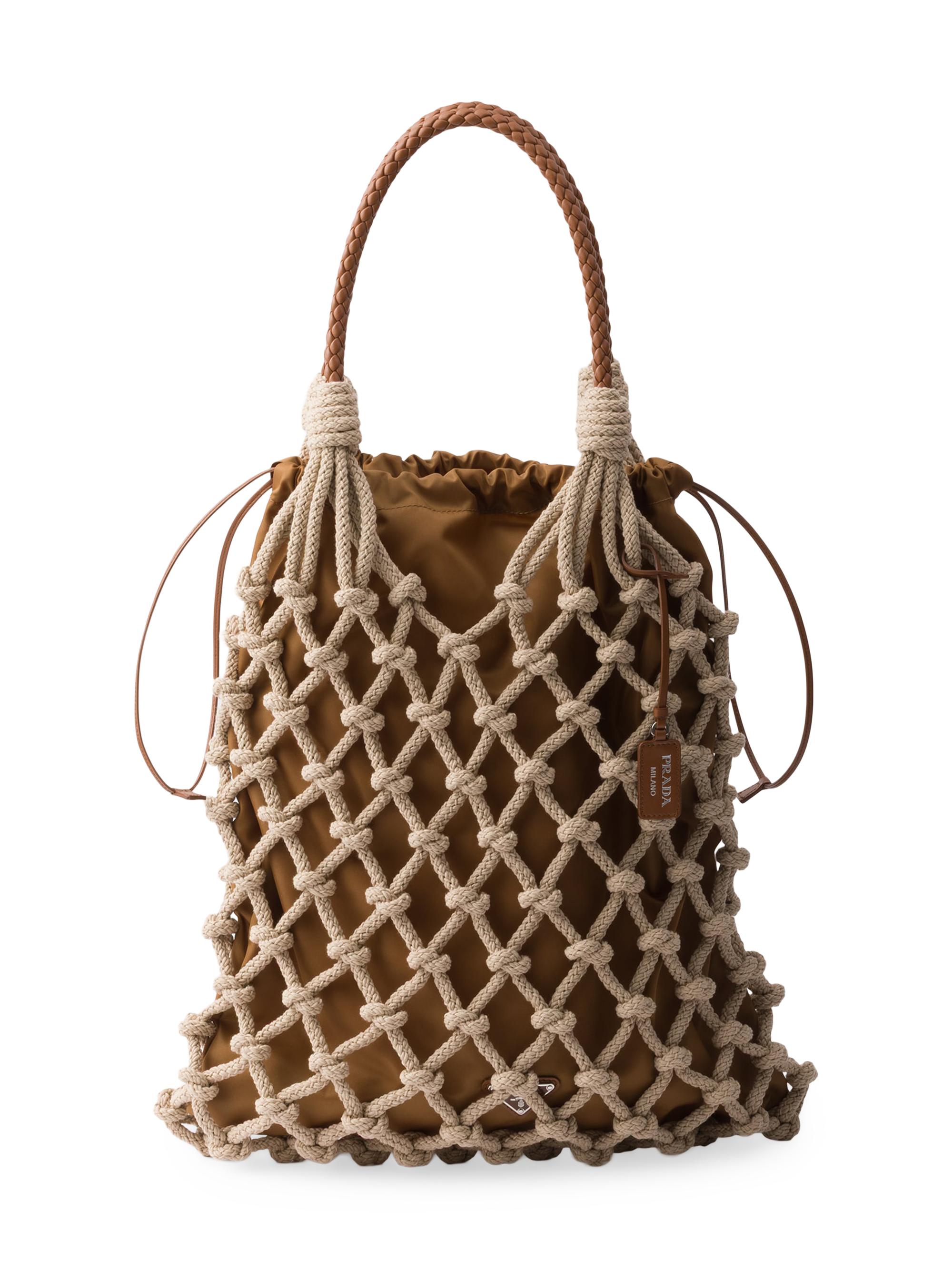 Prada Cotton Cord Macramé Tote Bag | Saks Fifth Avenue