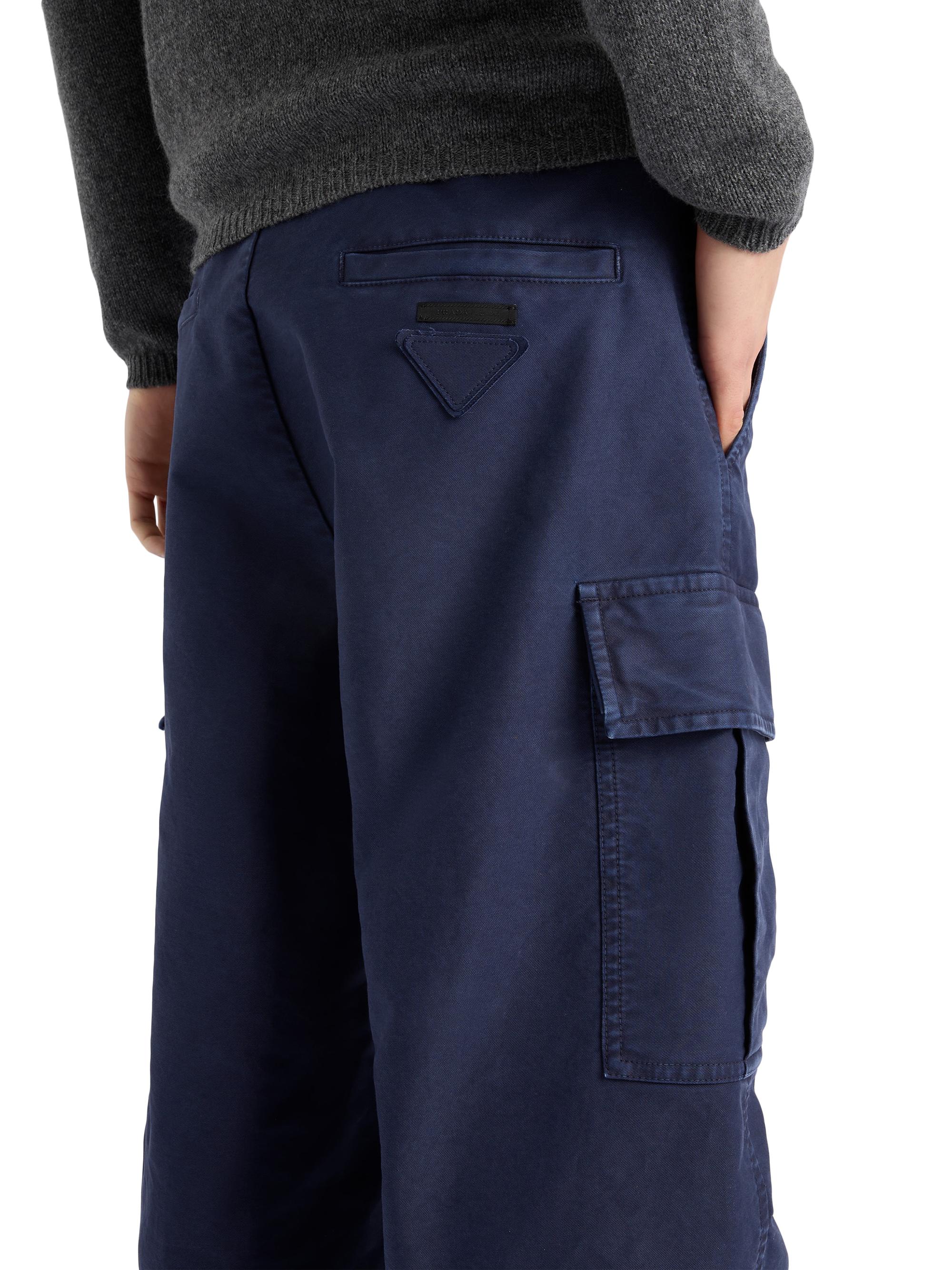 パンツ 00s PRADA cotton slacks dark navy Navy Stretch technical fabric pants | PRADA - United States