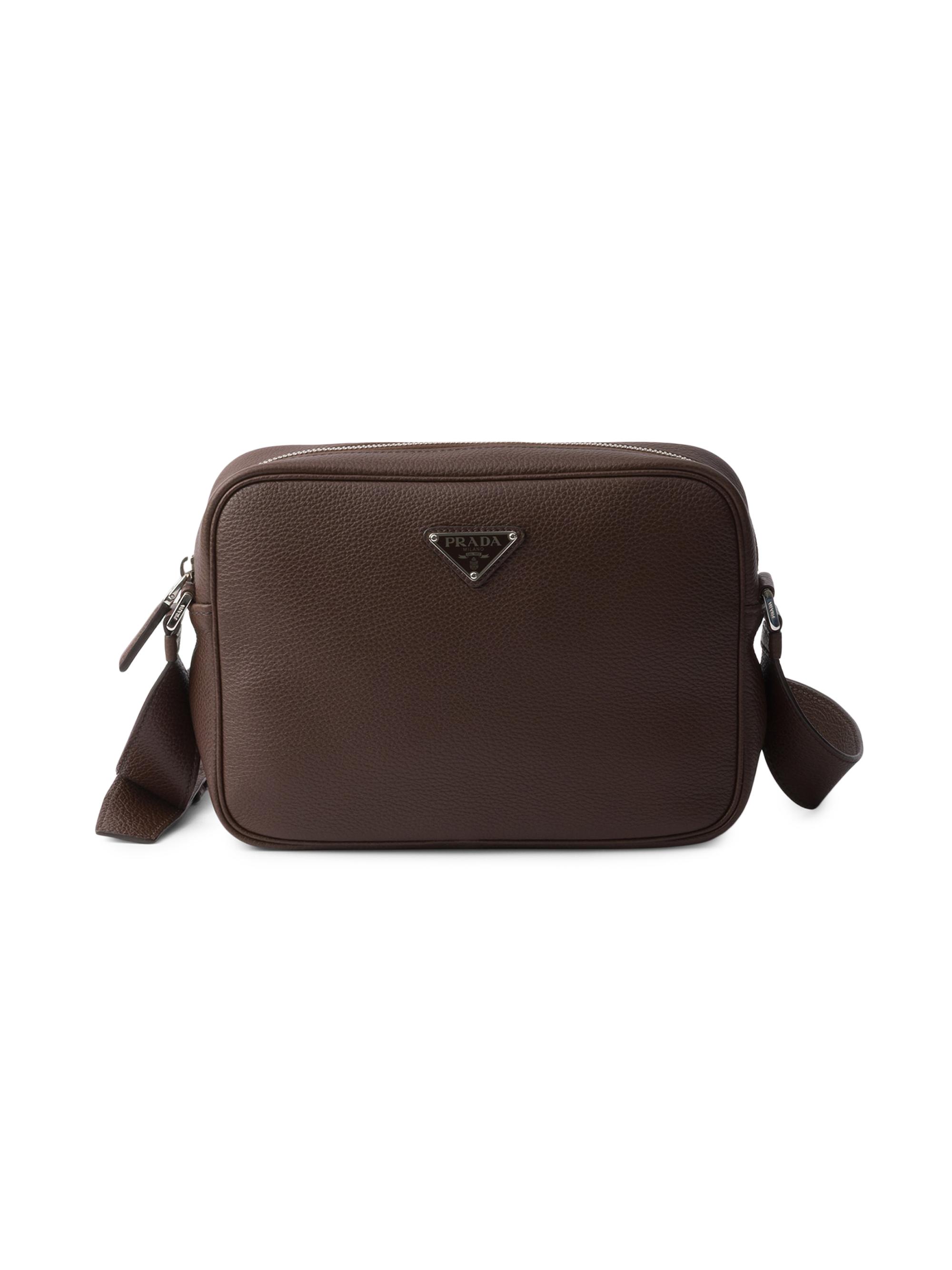バッグ PRADA leather messenger bag dark brown Prada: Men's Buckle Shoulder Bag (Dark Brown) | DSML E-SHOP