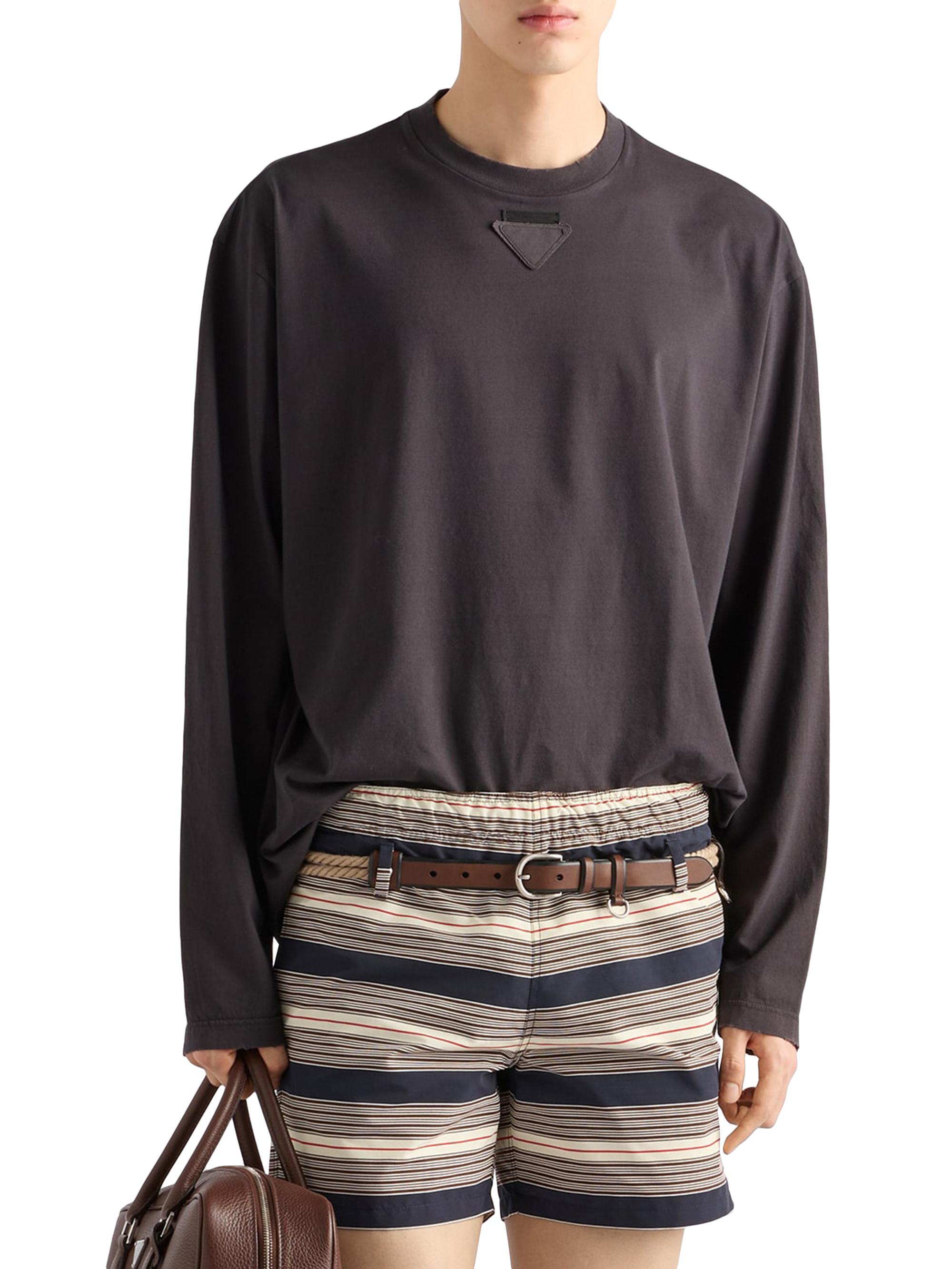 Prada Long-Sleeved Cotton T-Shirt | Saks Fifth Avenue
