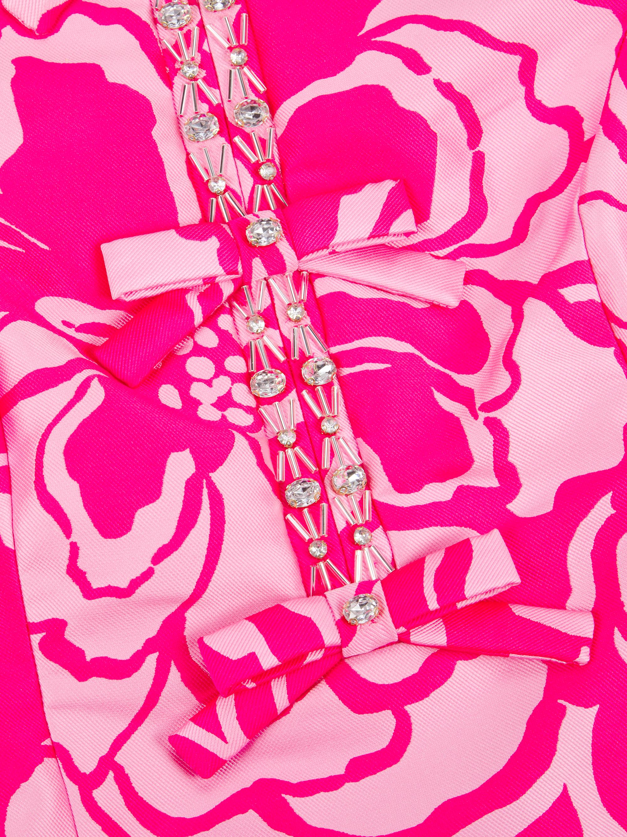 Lilly Pulitzer Women's Britnee Beaded Jacquard Shift Dress - Parigi Pink Go Big Satin - Size 0