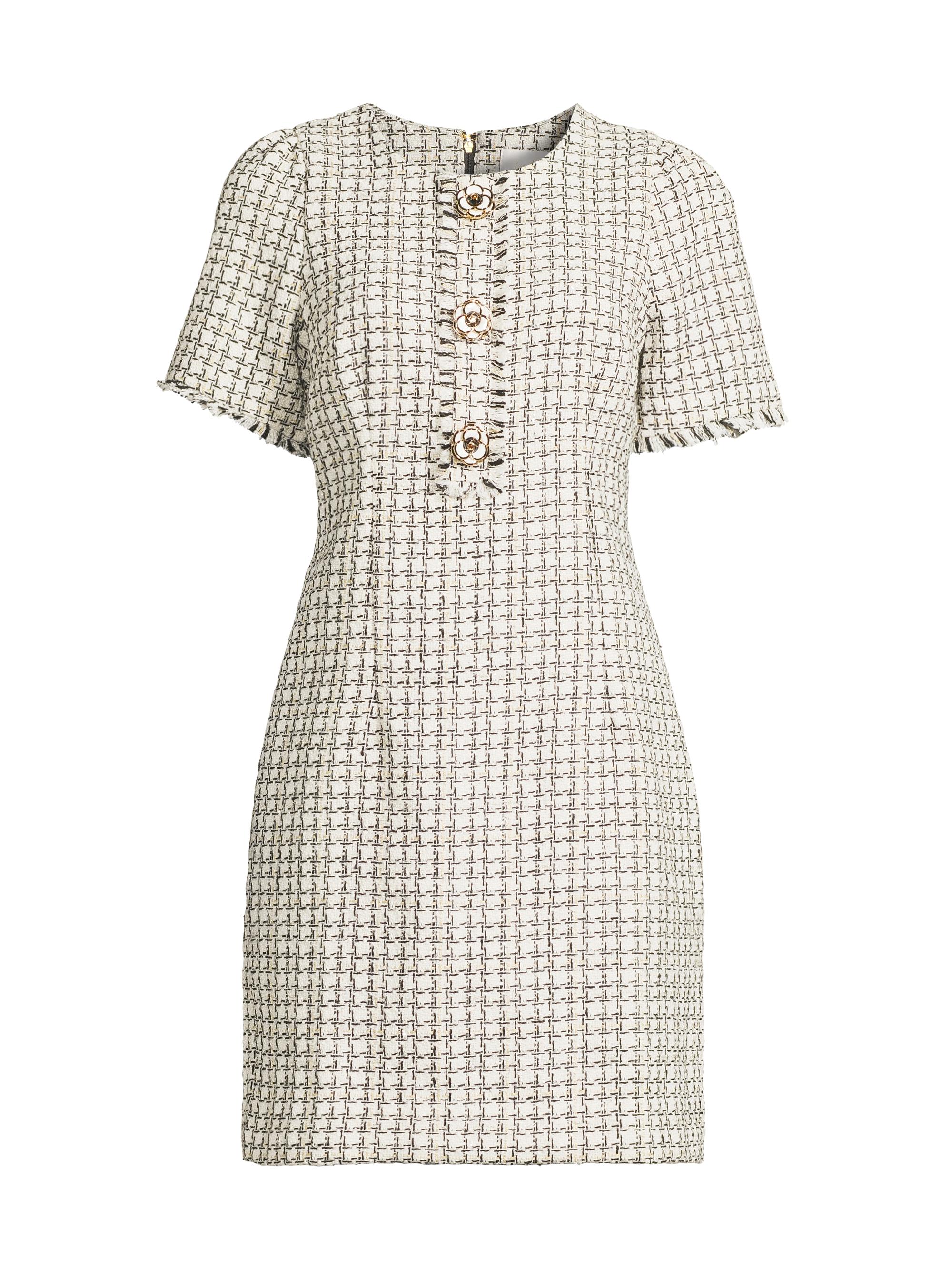 Lilly Pulitzer Women's Brenda Houndstooth Bouclé Sheath Dress - Coconut Lurex Houndstooth