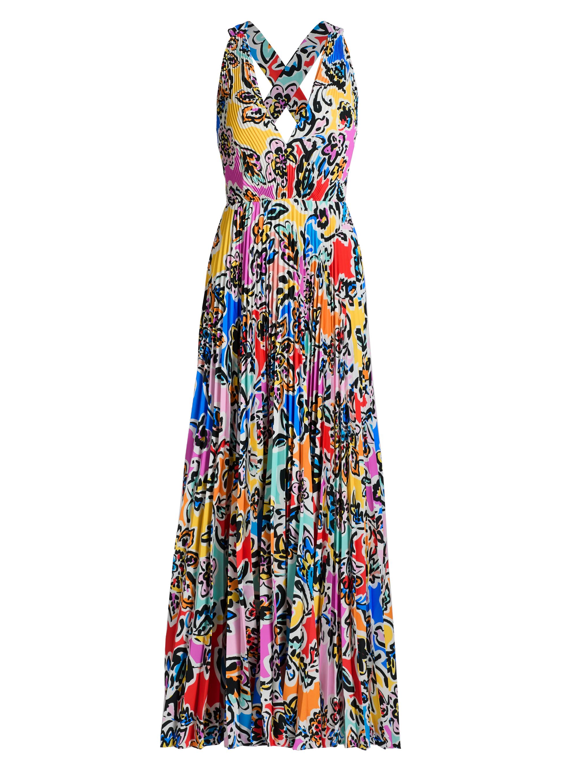 ワンピース Monotone Floral Pleated Dress Vonnessa Pleated Floral Maxi Dress - ASTR the Label