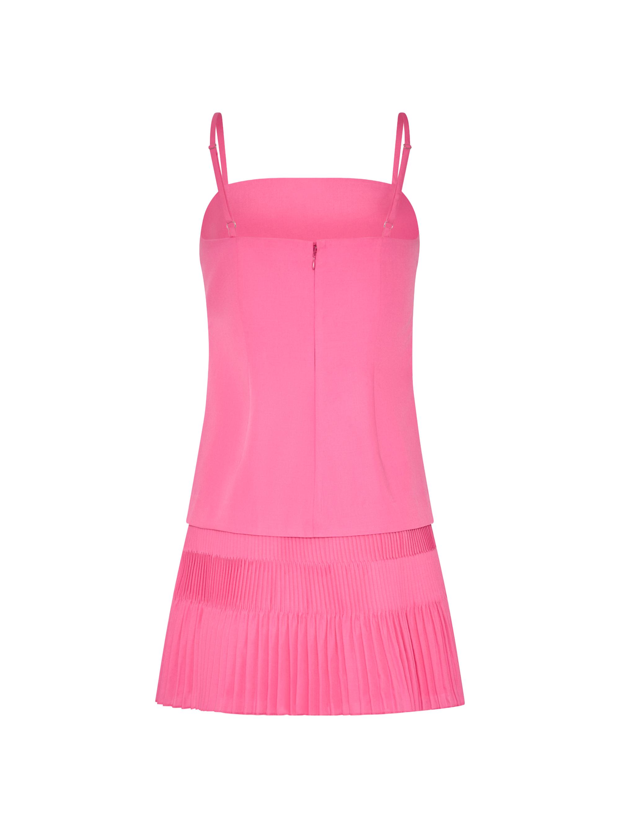 Nola Pleated Drop-Waist Minidress