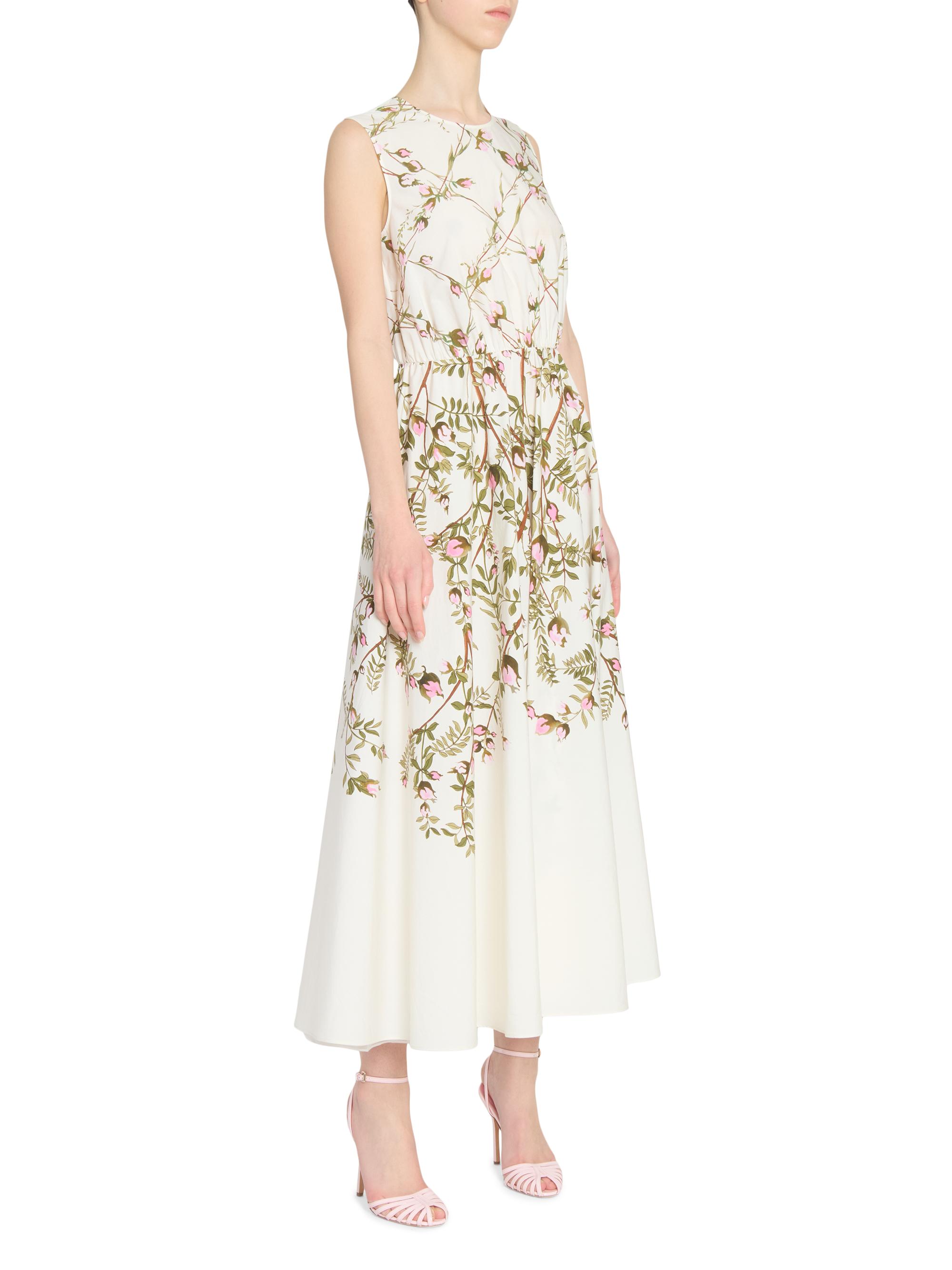 Giambattista Valli Floral Cotton Poplin Midi-Dress