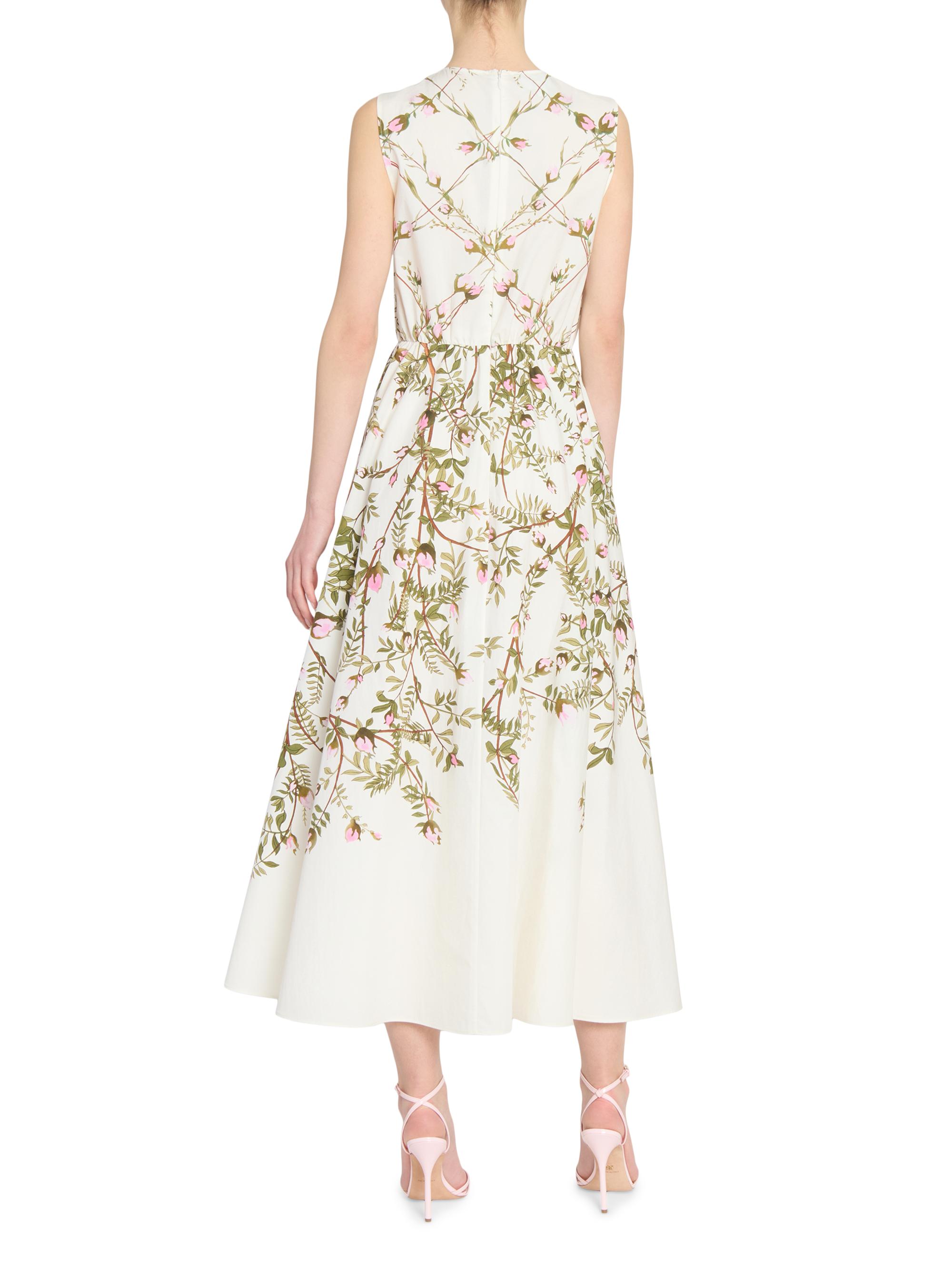 Giambattista Valli Floral Cotton Poplin Midi-Dress | Saks Fifth Avenue