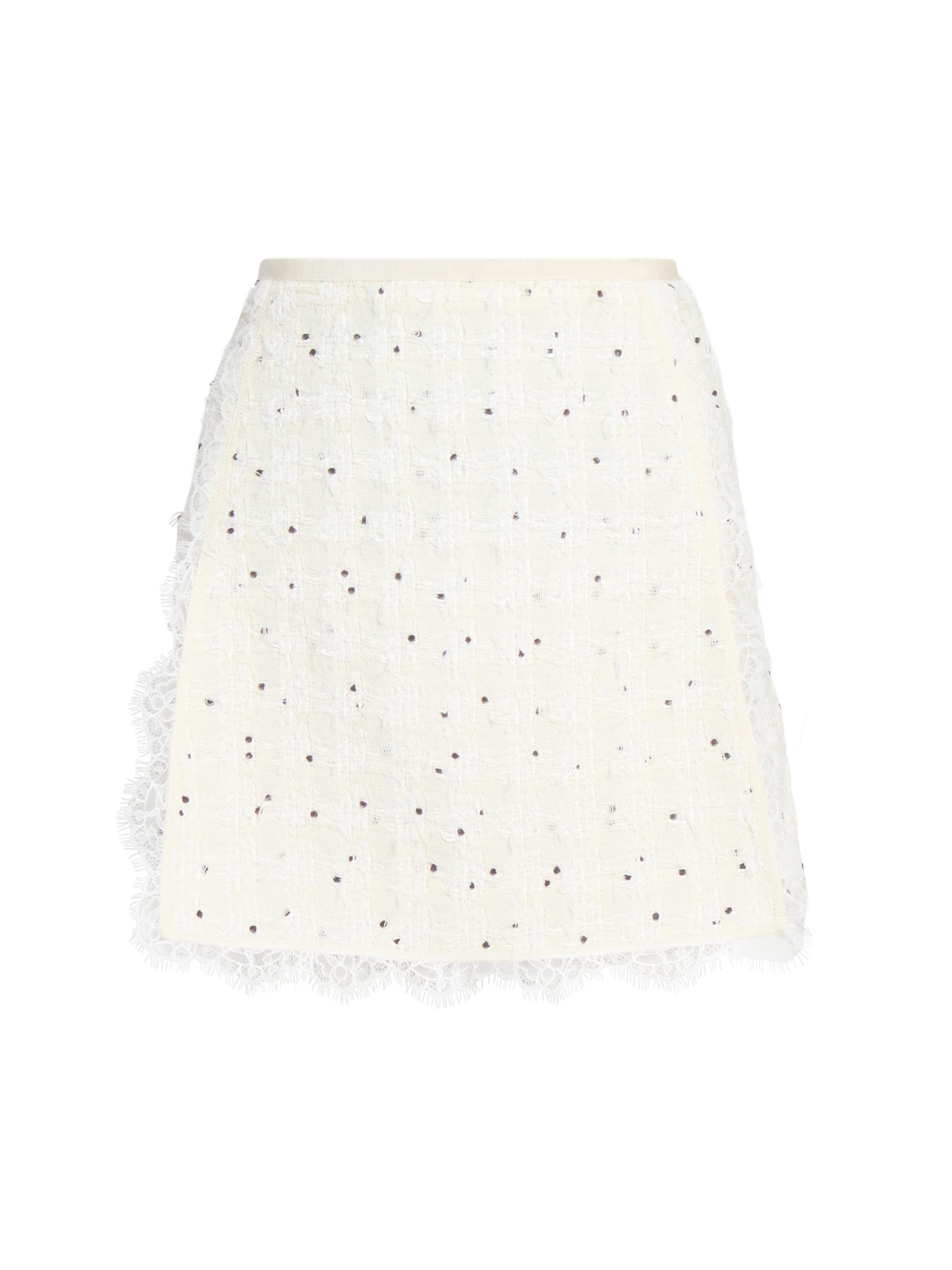 Giambattista Valli Women's Polka Dot Tweed Miniskirt -