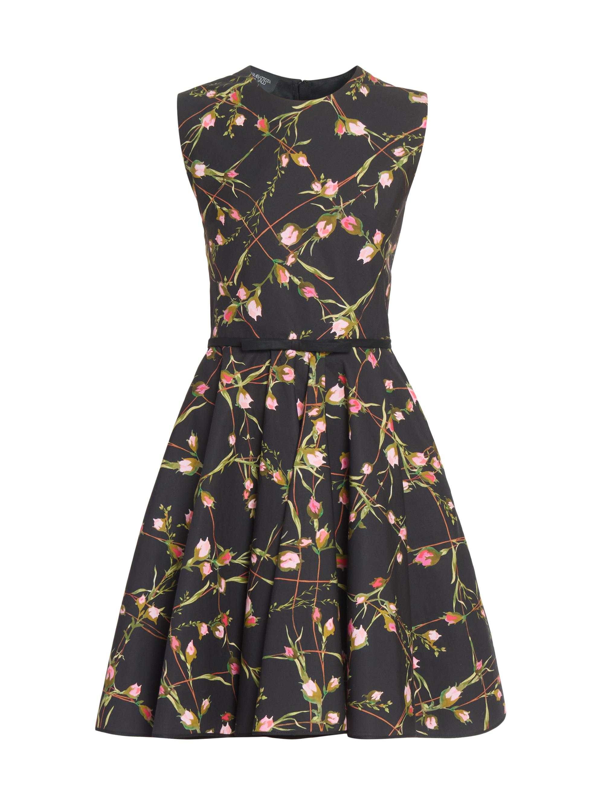 Giambattista Valli Women's Floral Cotton Poplin Minidress - Black